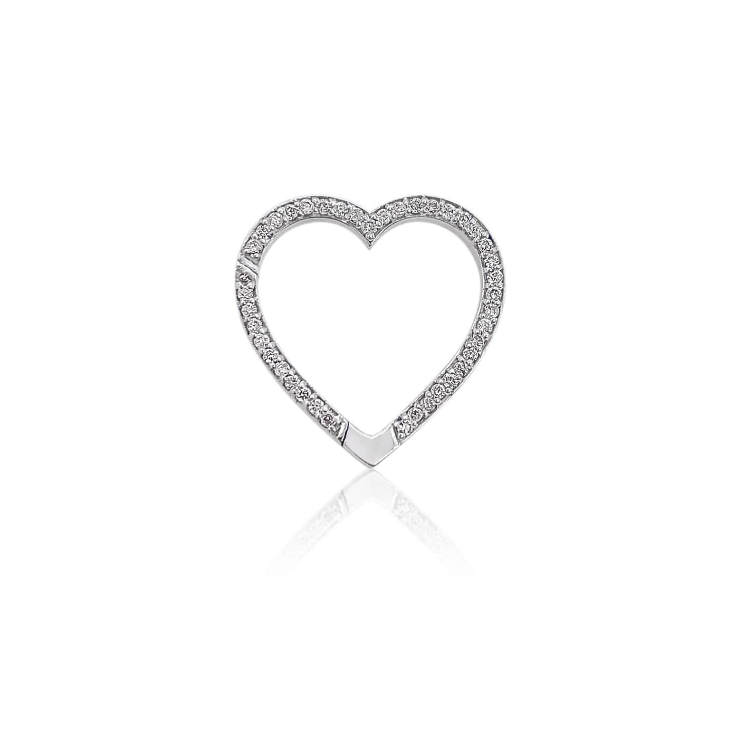 Diamond Heart Charm Connector