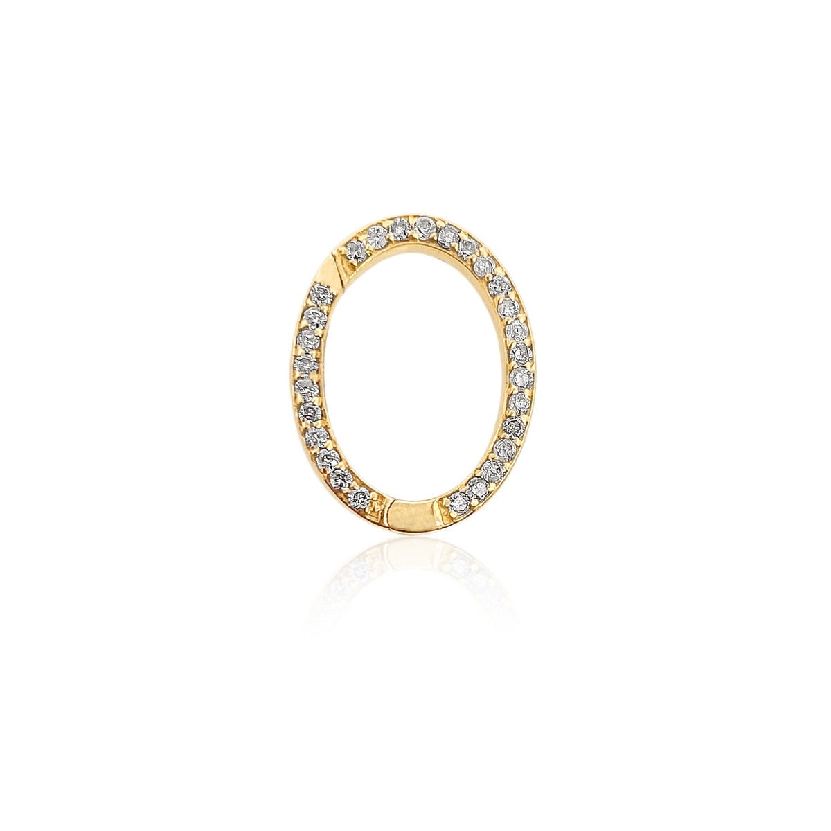 Oval Pavé Diamond Charm Extender