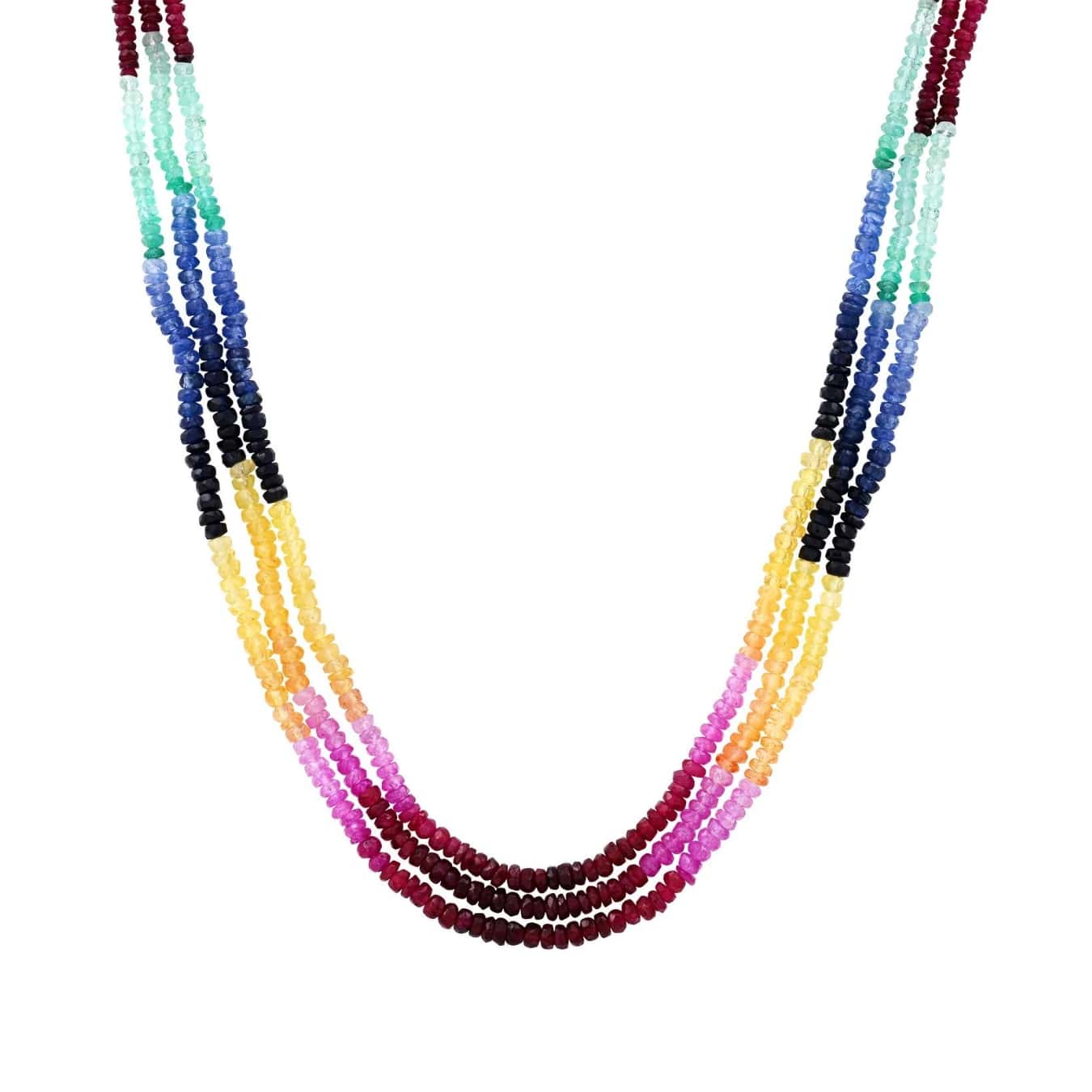 Beaded Fancy Sapphire Necklace