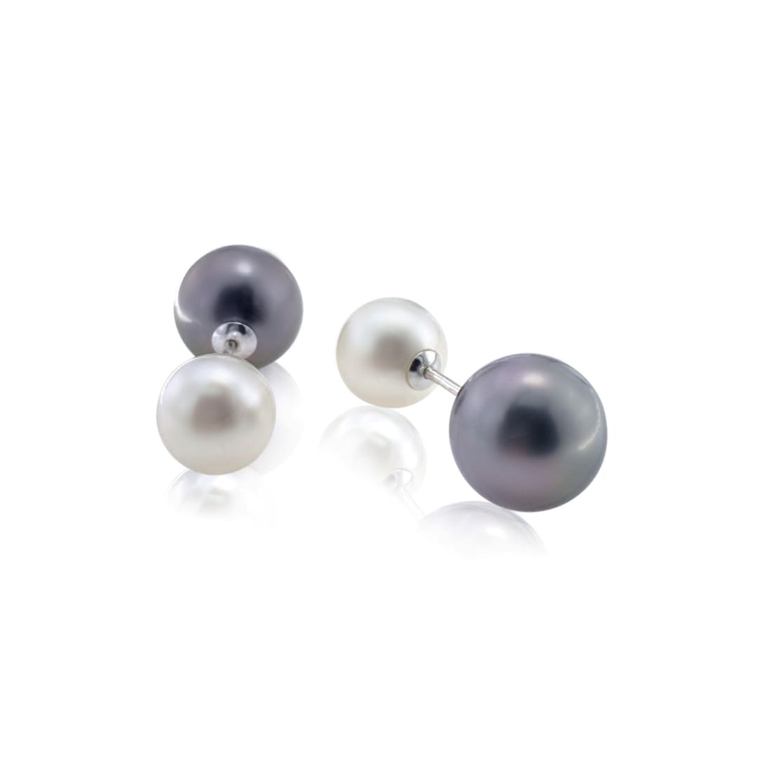 Double Sided Pearl Earrings