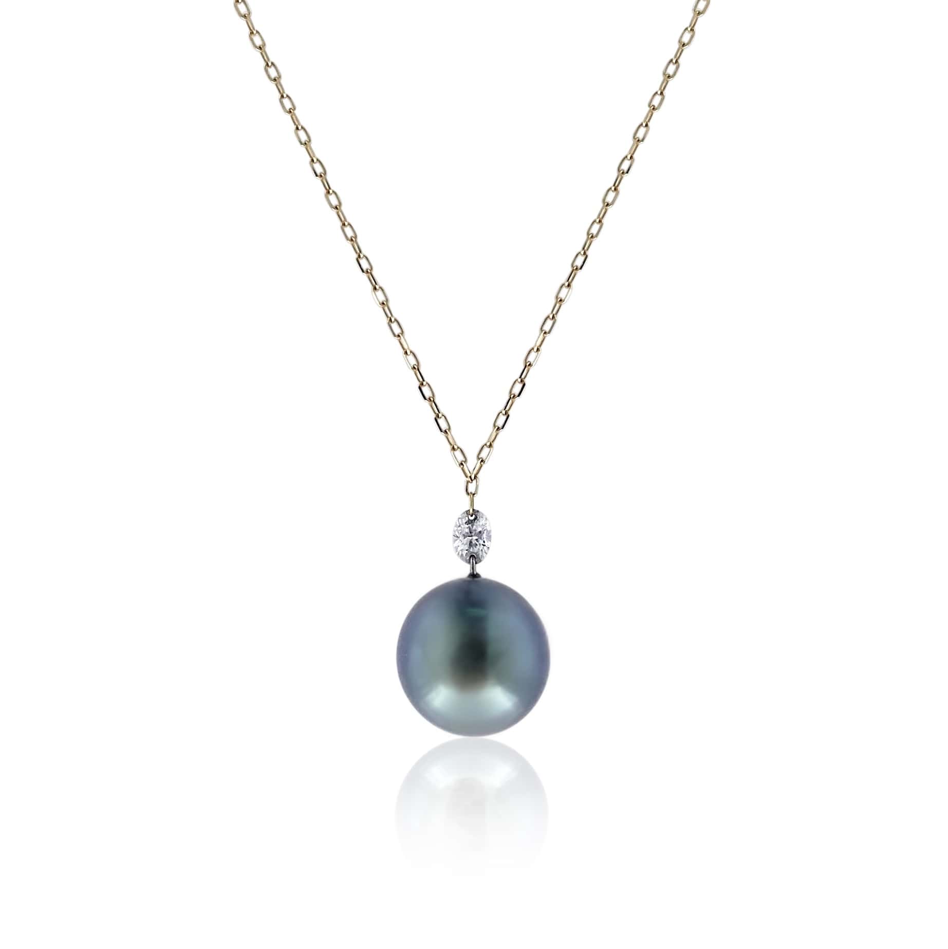 Tahitian Pearl and Diamond Necklace