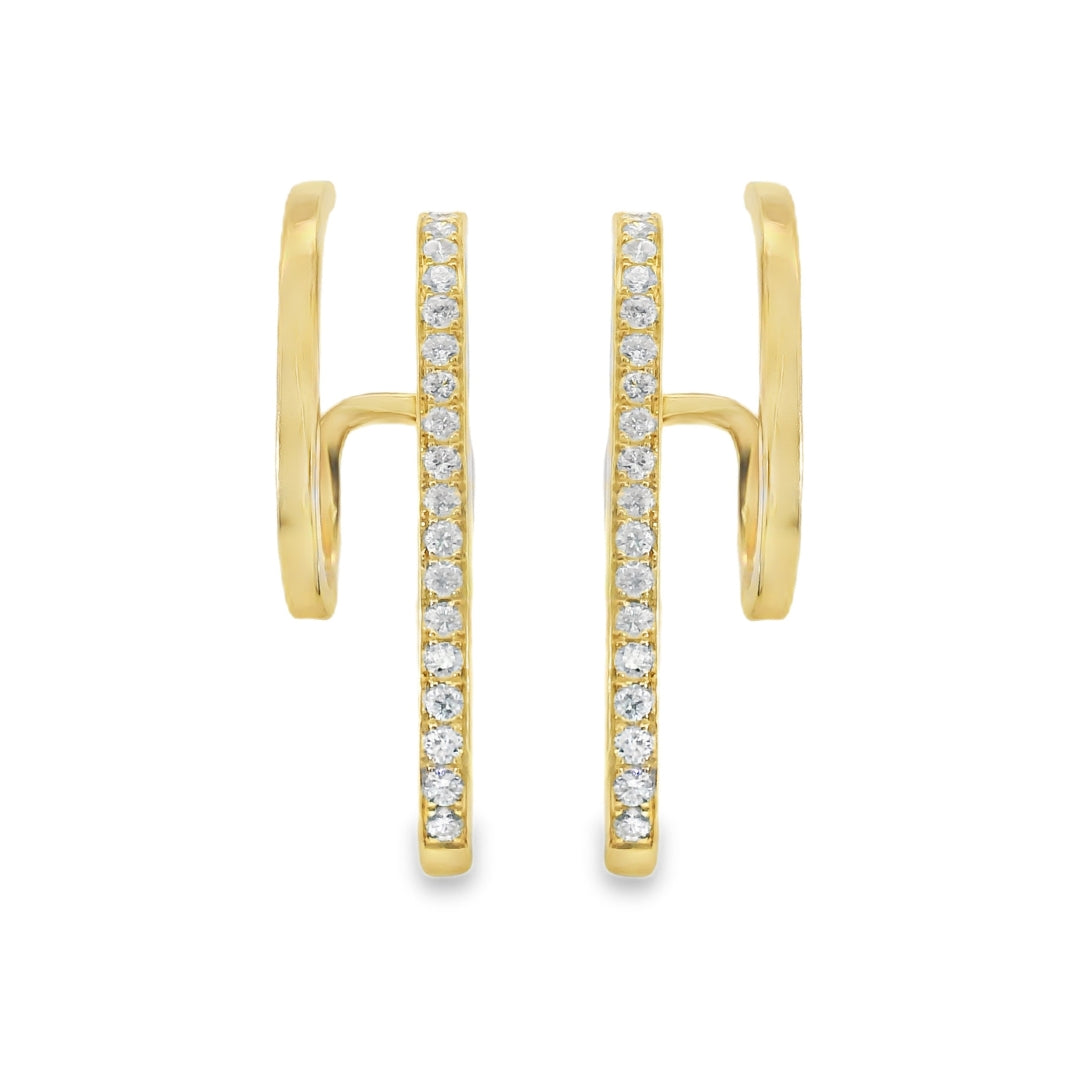 Two Row Diamond Earrings