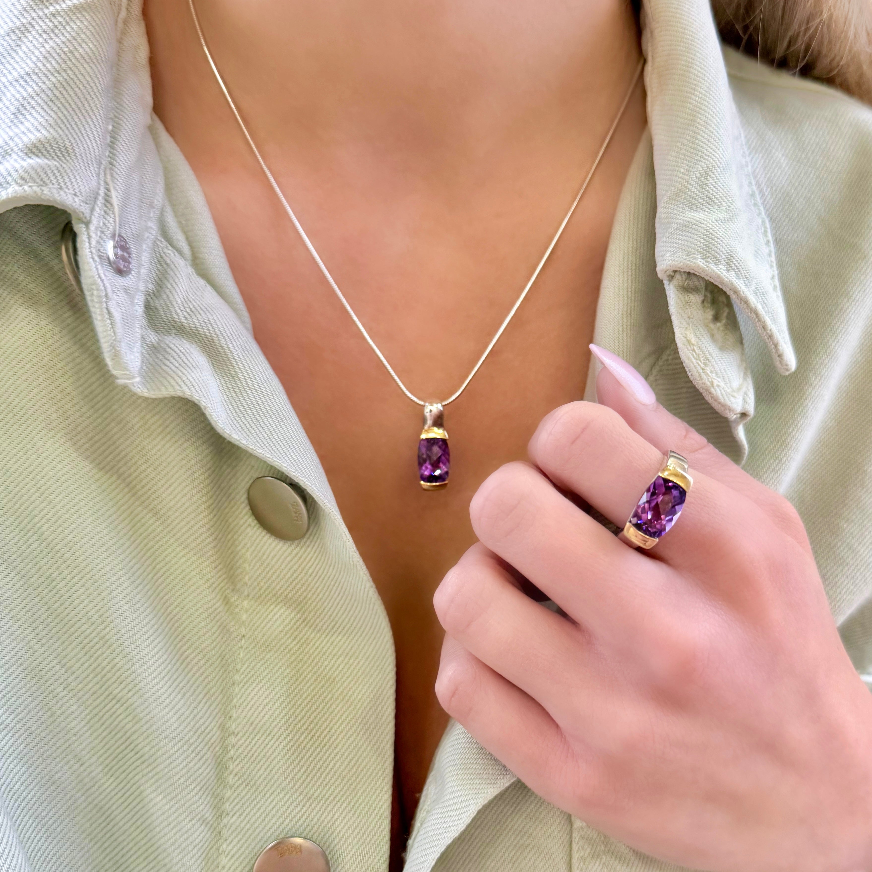 Amethyst Pendant Necklace