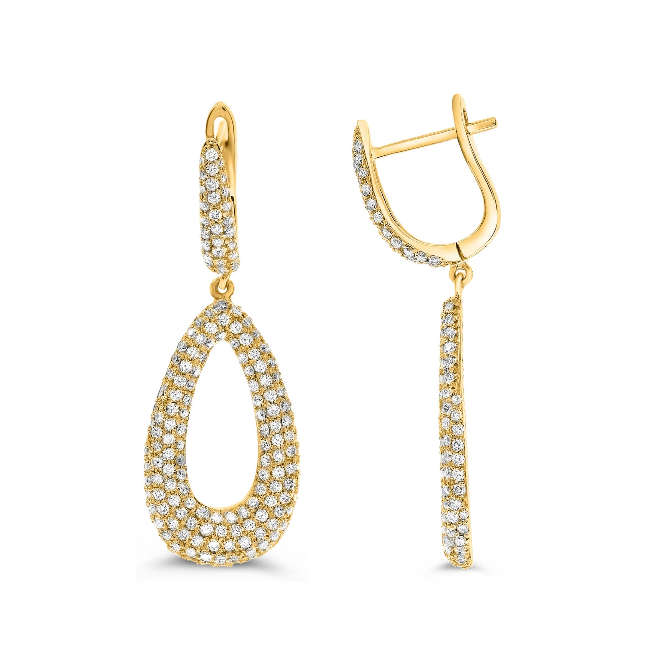 Pavé Diamond Drop Earrings