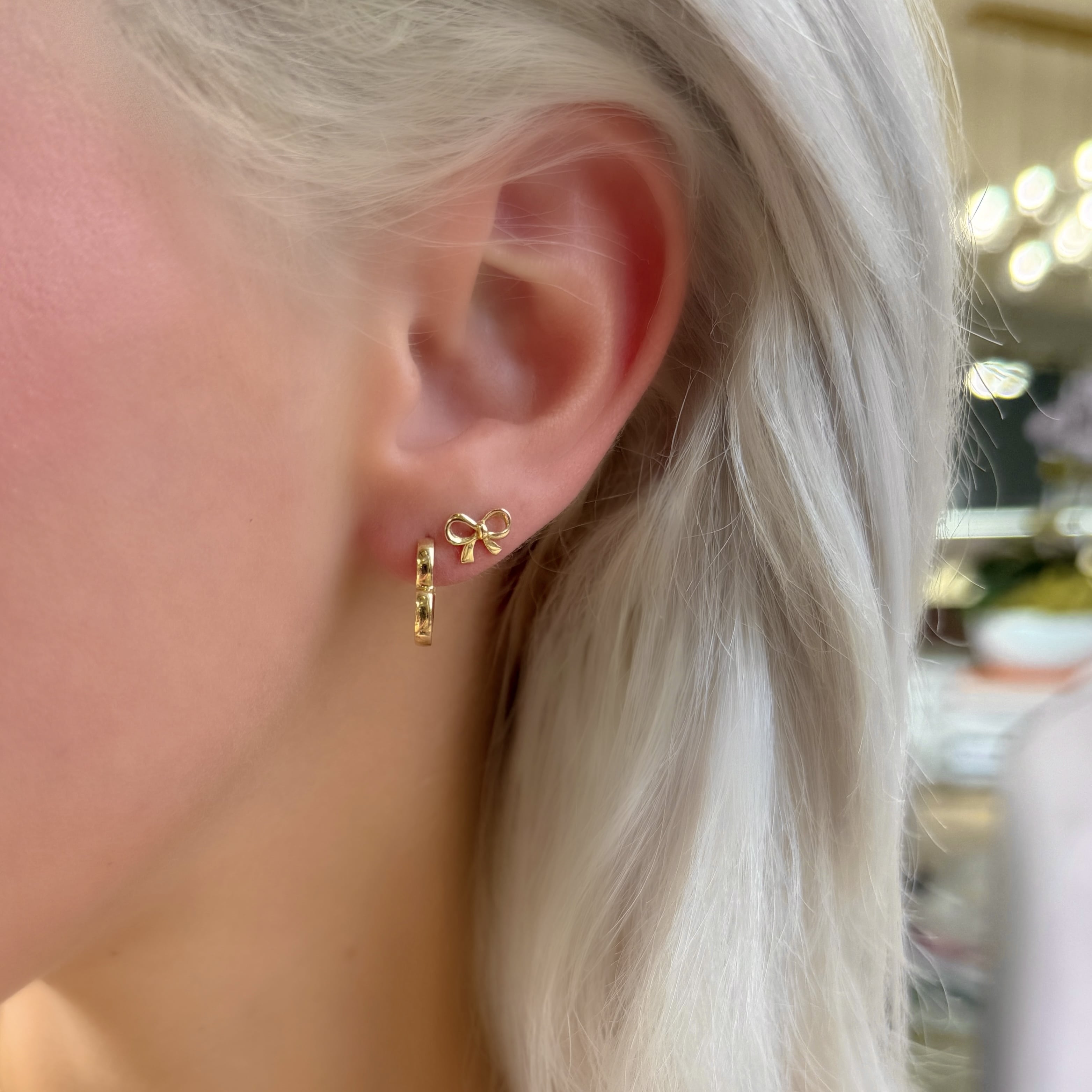 Mini Gold Bow Studs