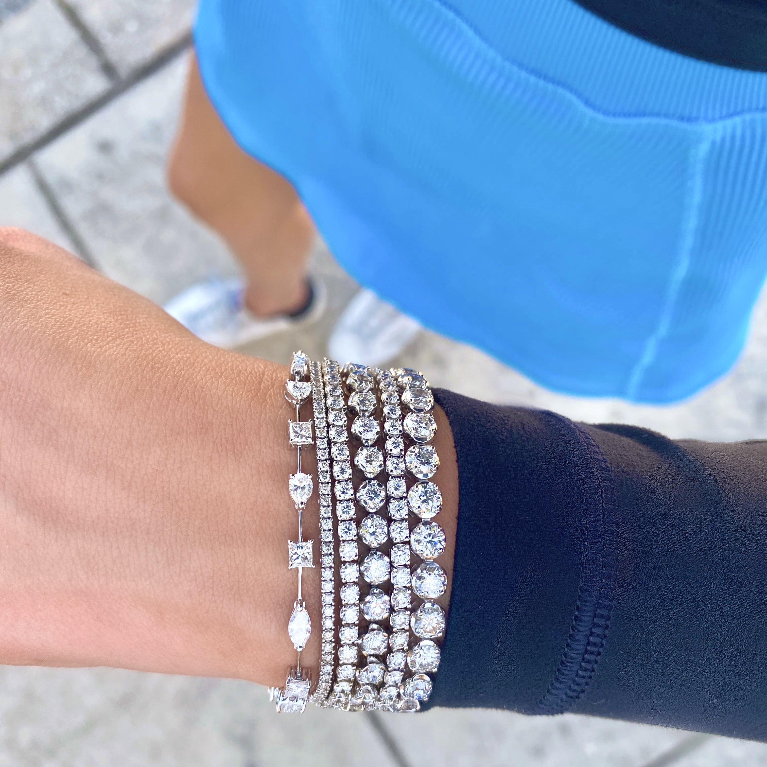 Fancy Shape Diamond Tennis Bracelet