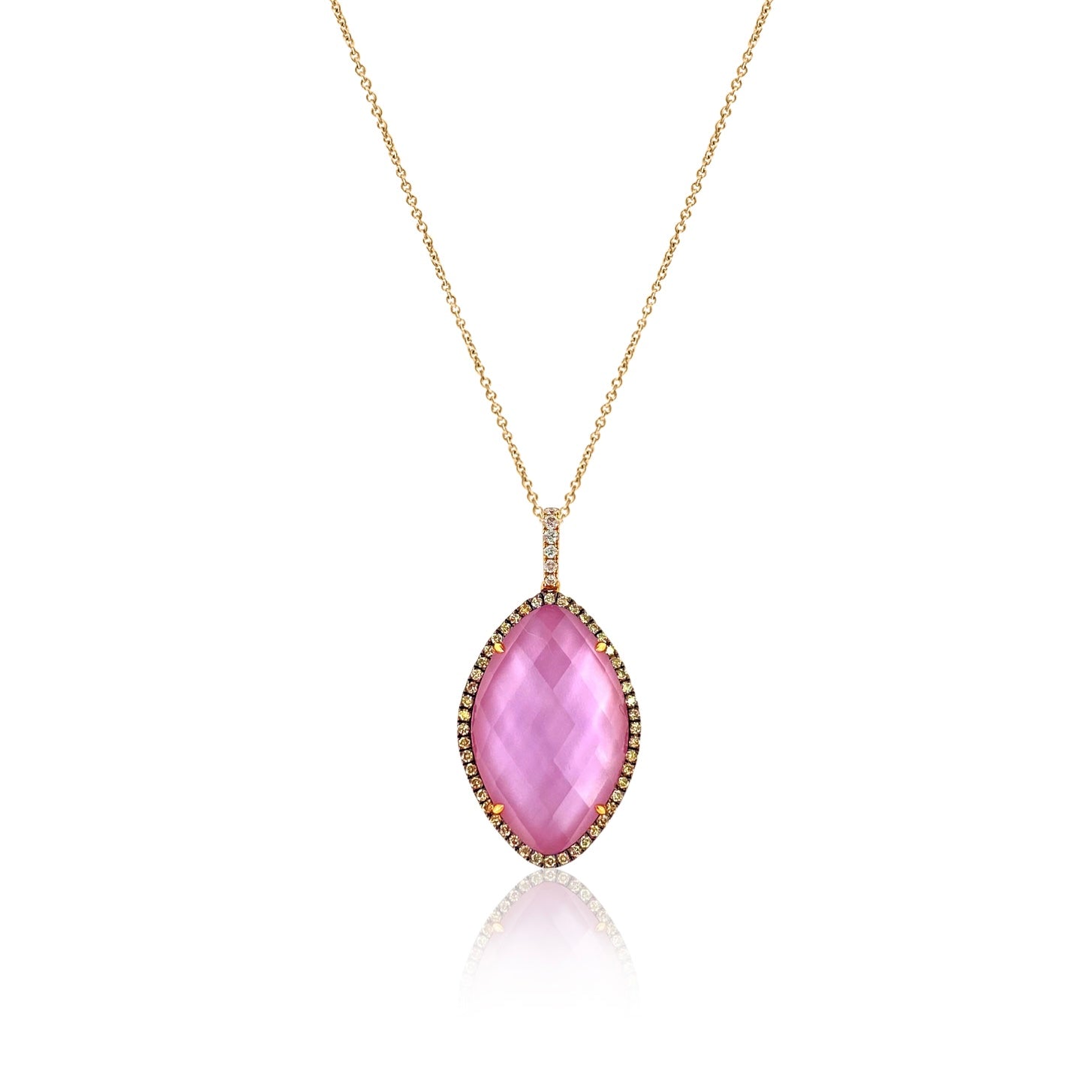 Amethyst and Diamond Pendant Necklace