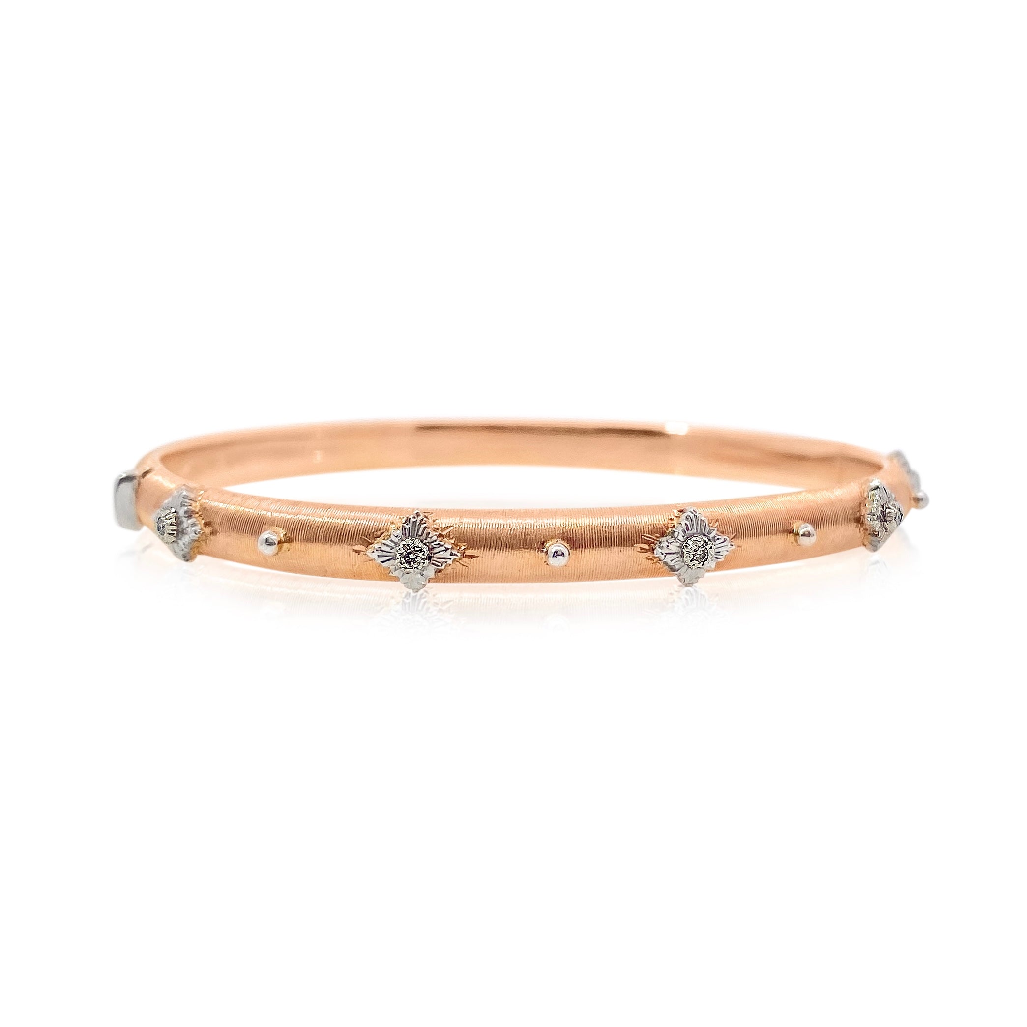 ROSE GOLD DIAMOND STAR BRILLE BANGLE