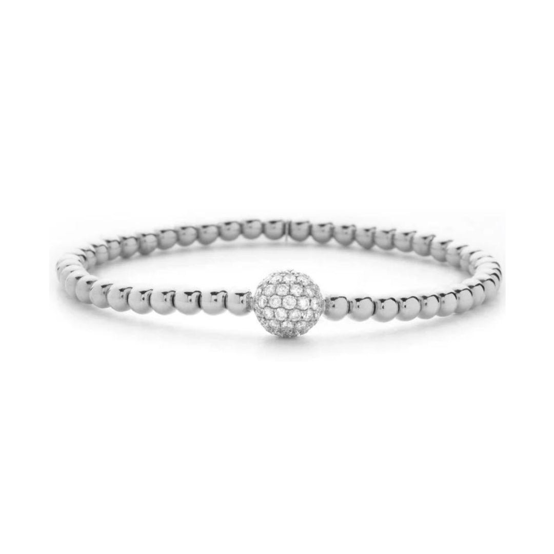 Pave Diamond Beaded Bracelet