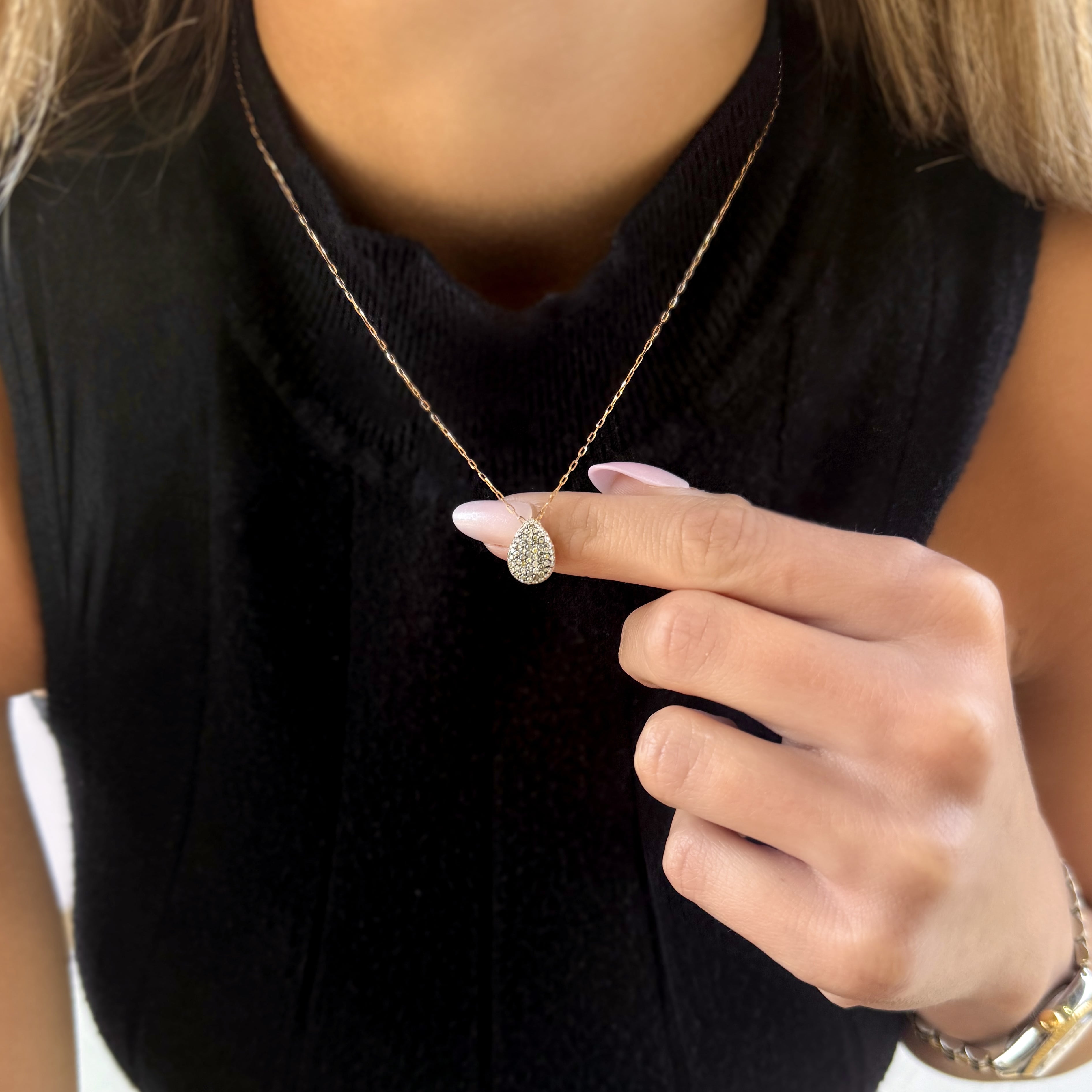 Chocolate Diamond Pendant Necklace