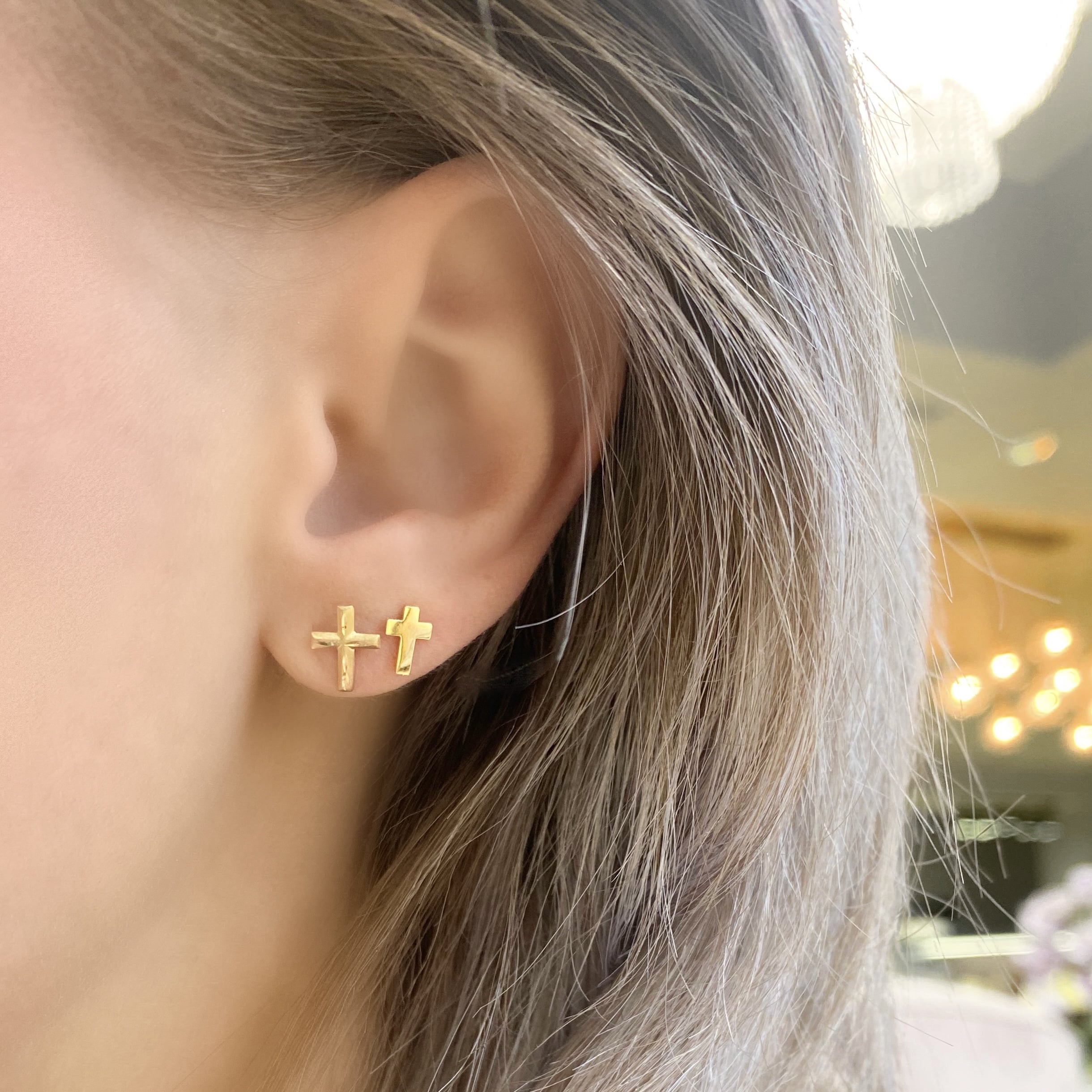 Mini Cross Stud Earrings