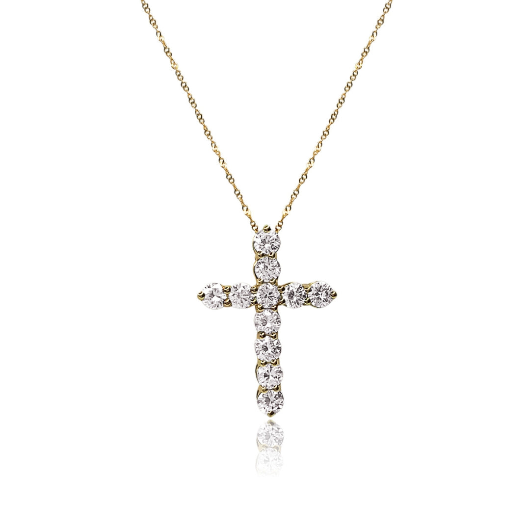 Jumbo Diamond Cross Necklace