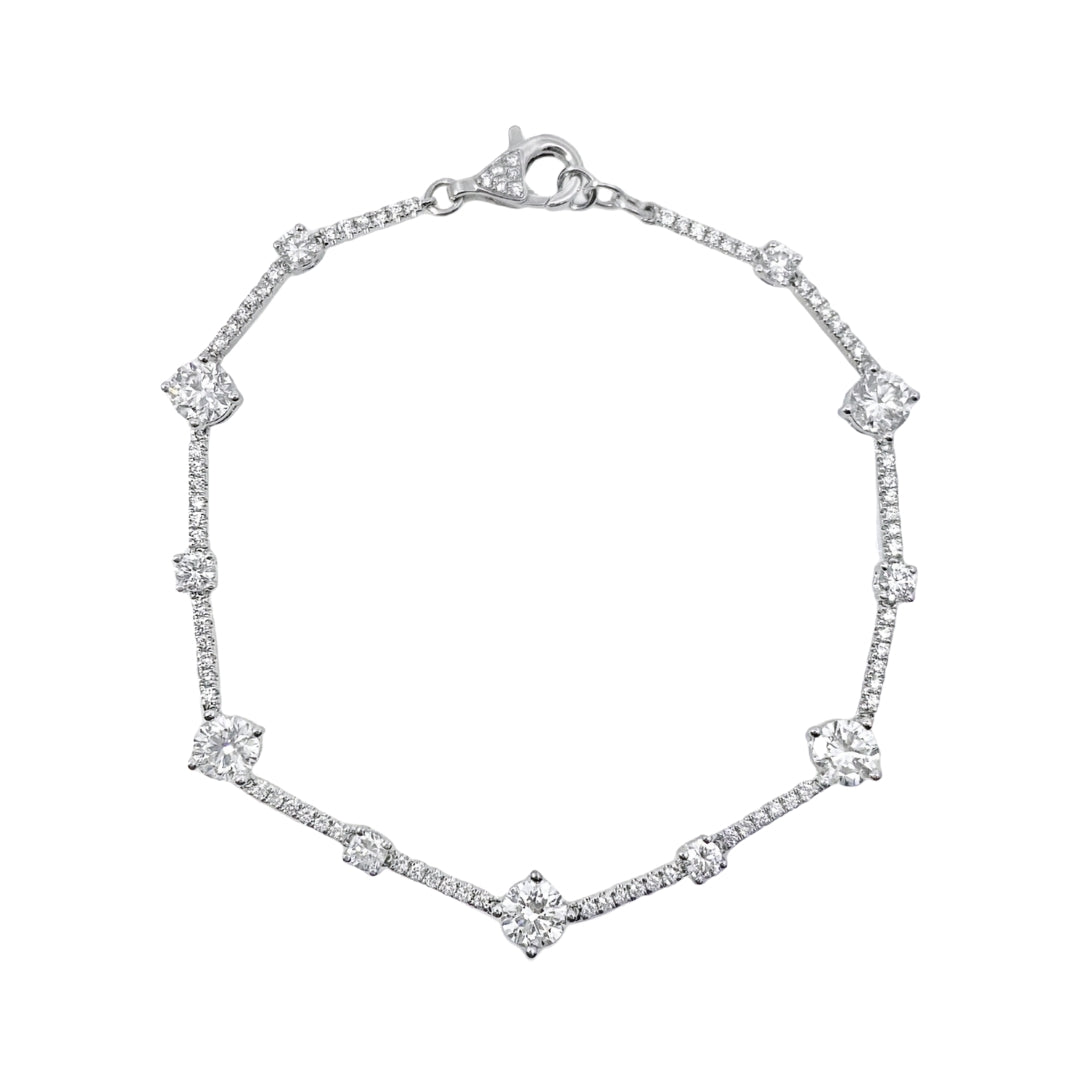 Diamond Station Tennis Bracelet