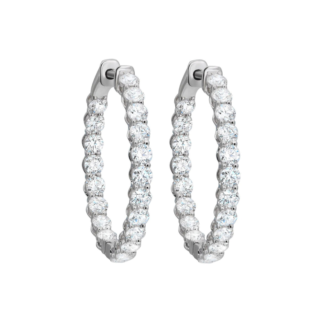 2.60ctw Inside Out Diamond Hoop Earrings