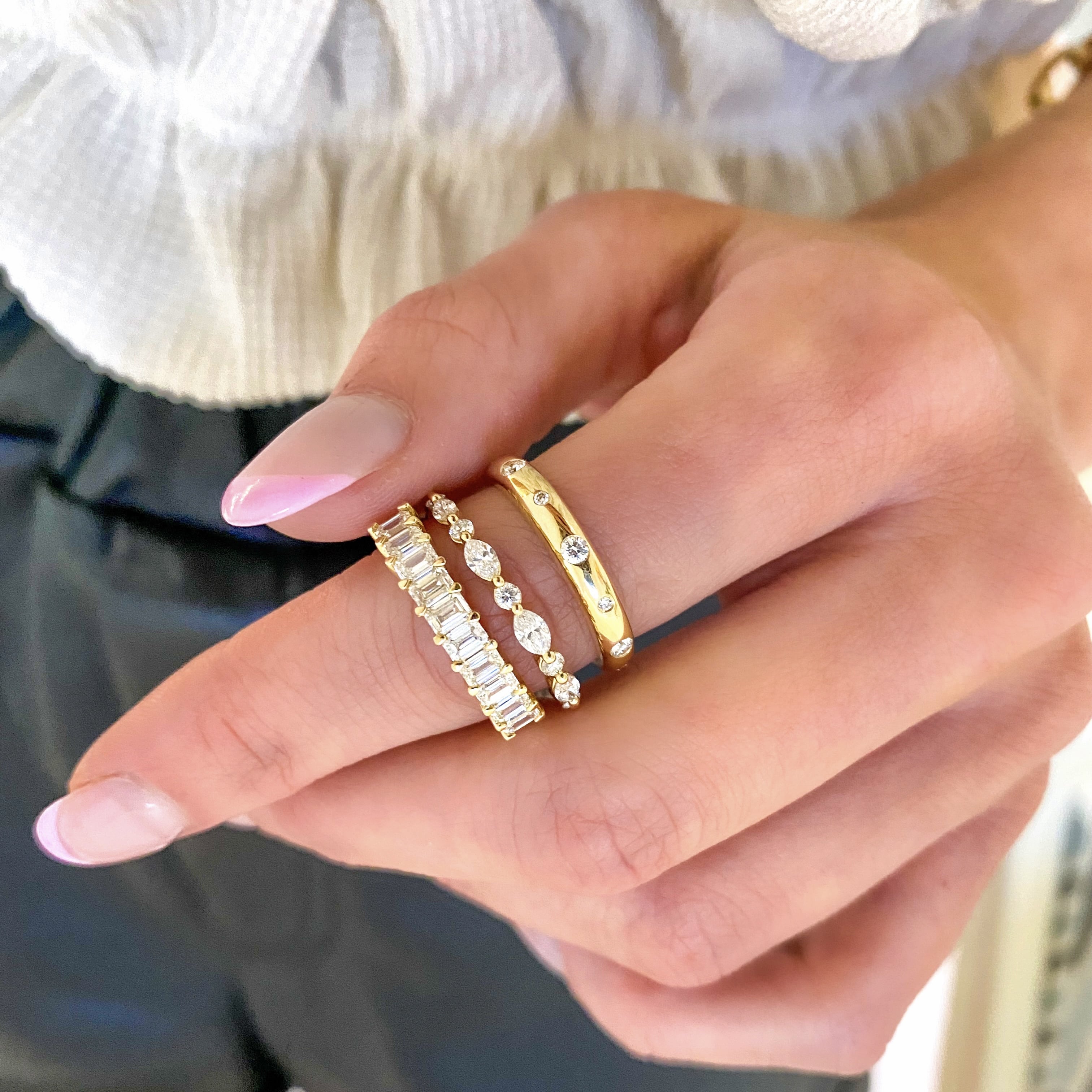 8 Stone Diamond Donut Ring