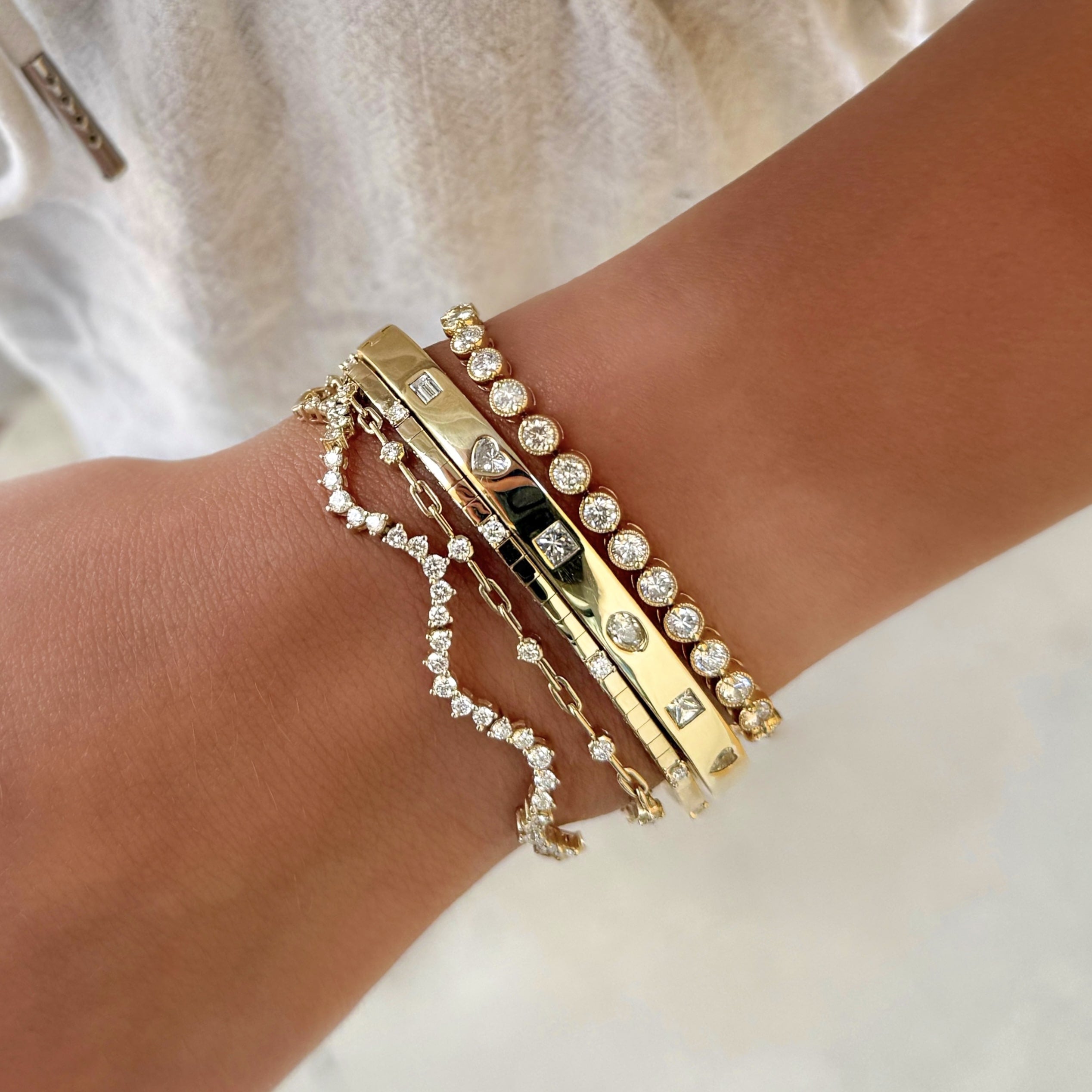 5ctw Diamond Bezel Tennis Bracelet