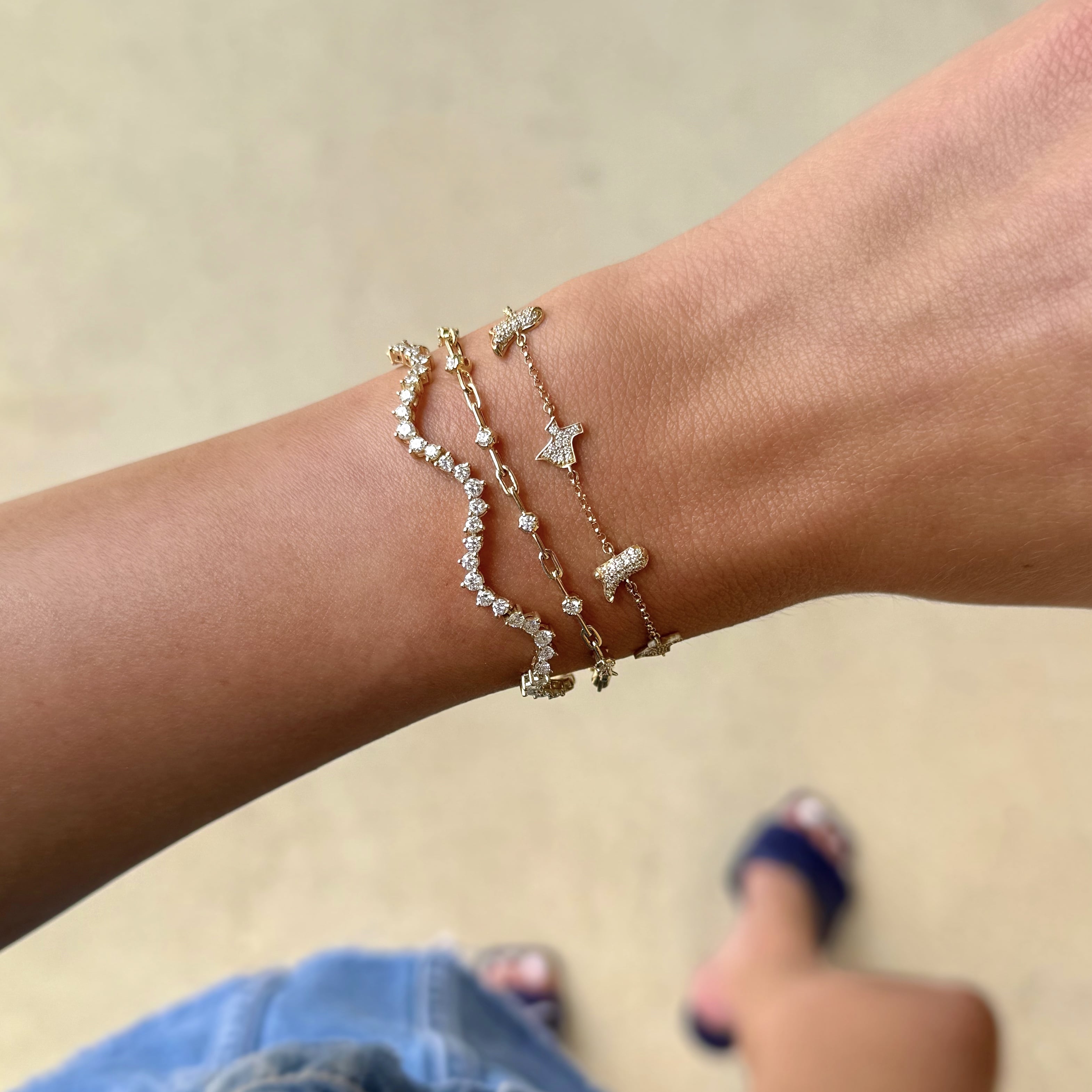 Diamond Lone Star Bracelet