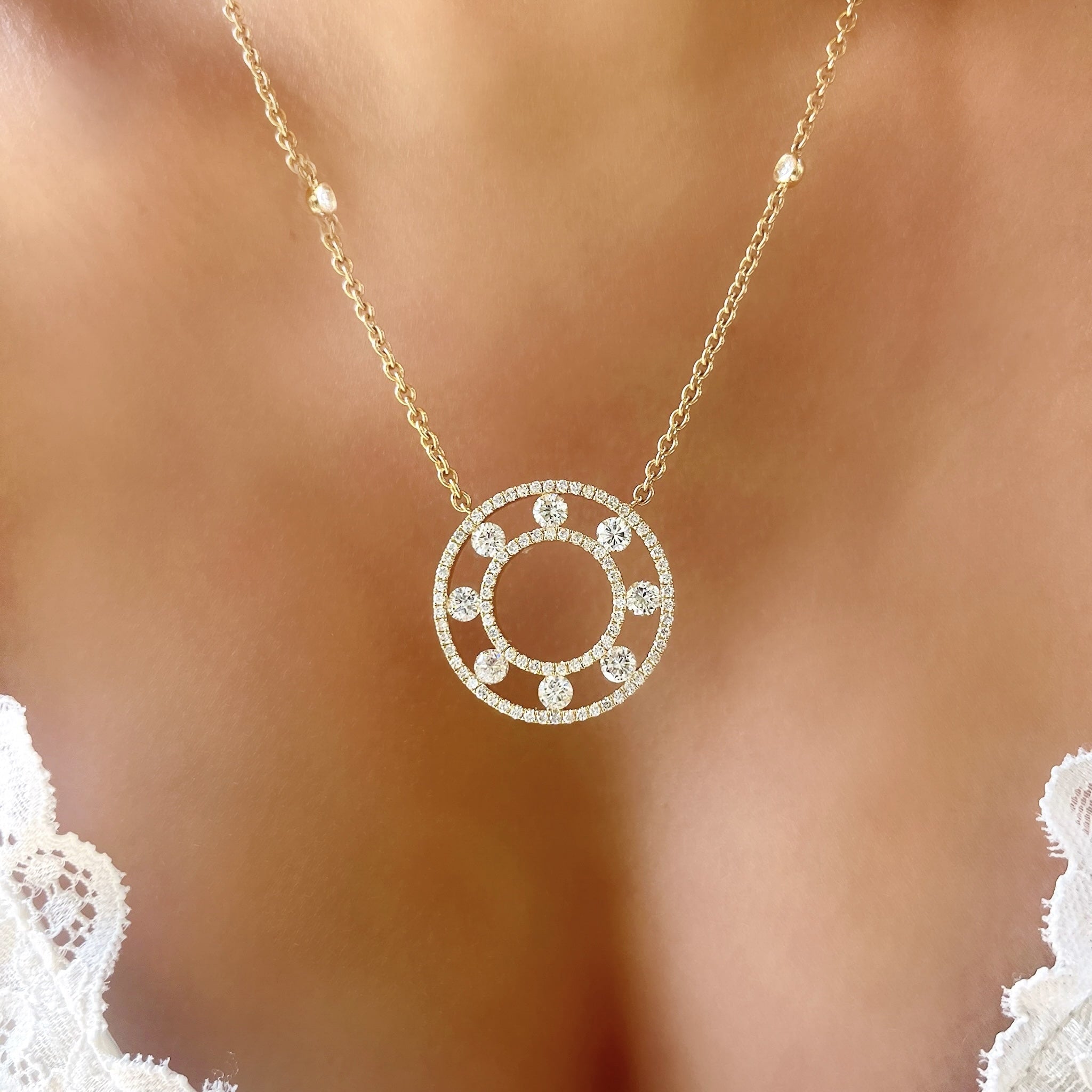 Diamond Circle Necklace