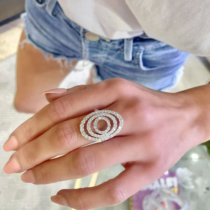 Oval Diamond Statement Ring