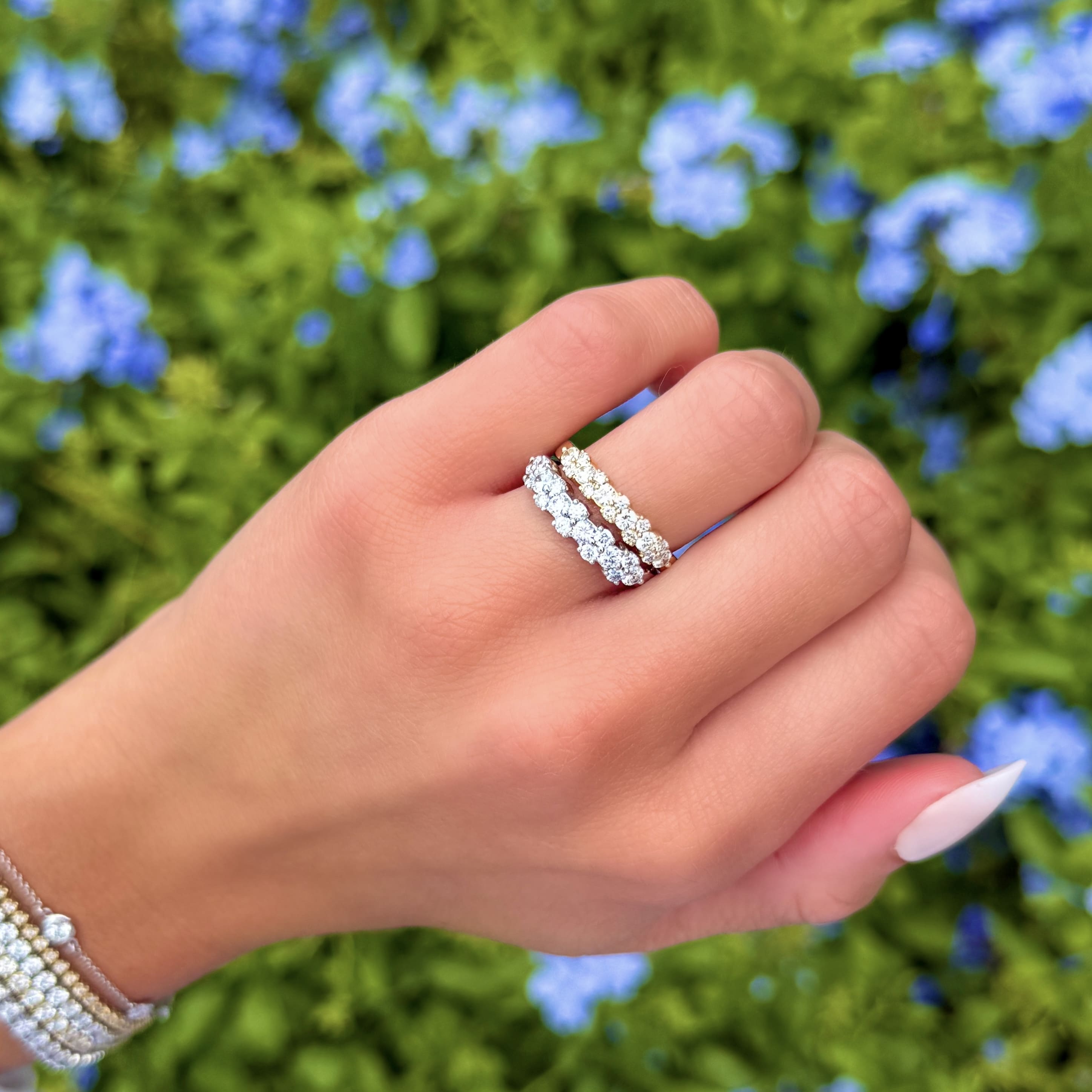 Round Diamond Cluster Band