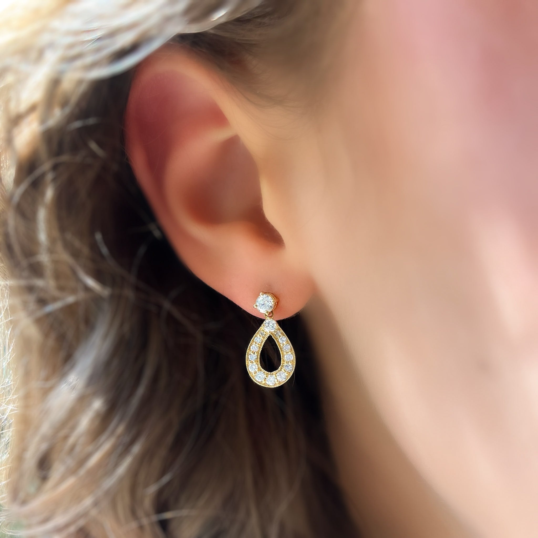 Diamond Teardrop Earrings