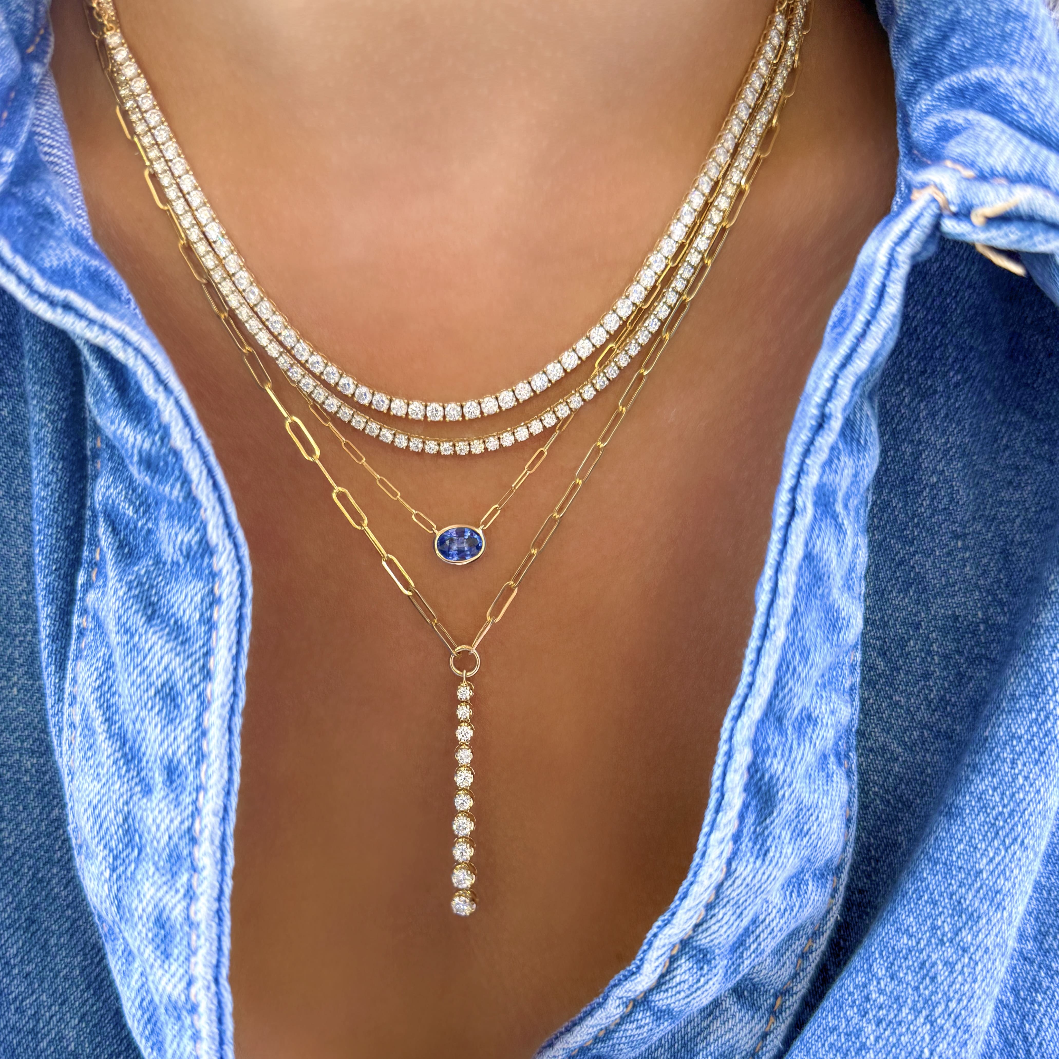 Classic Diamond Tennis Necklace