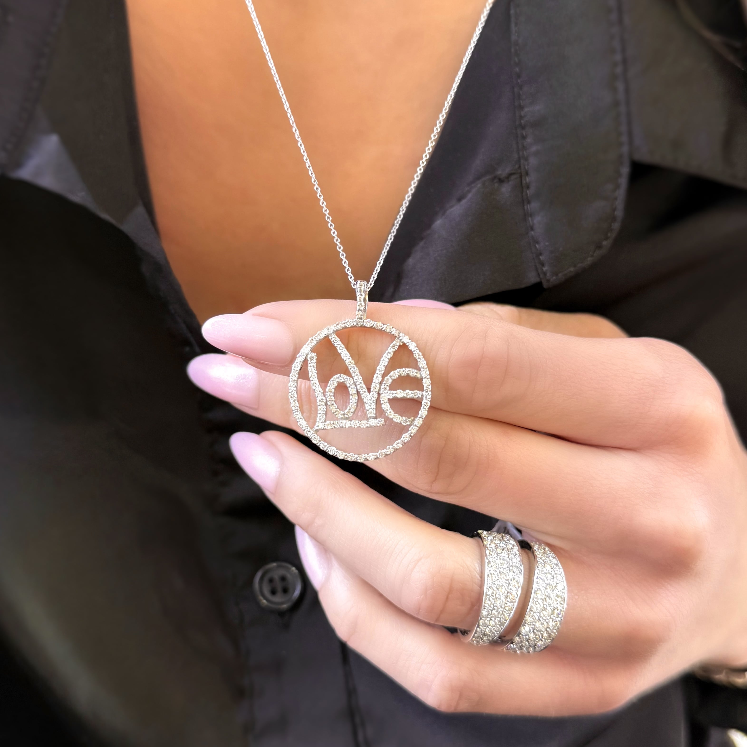 Diamond Love Medallion Necklace