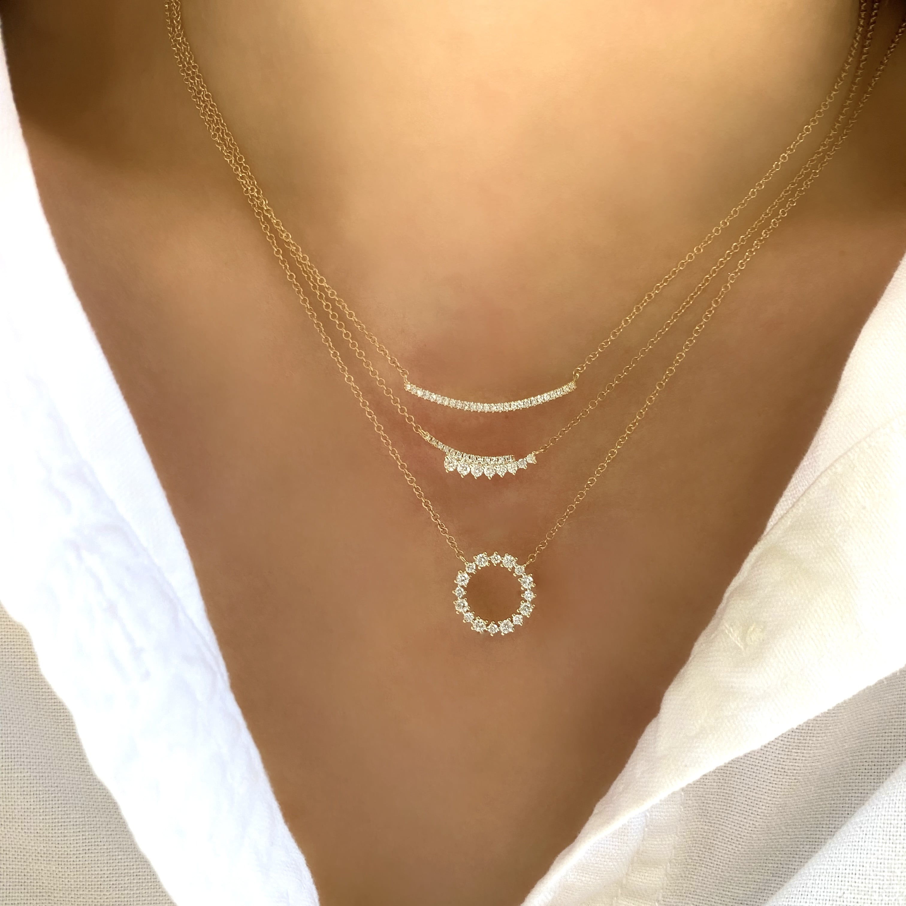 Diamond Bar Necklace