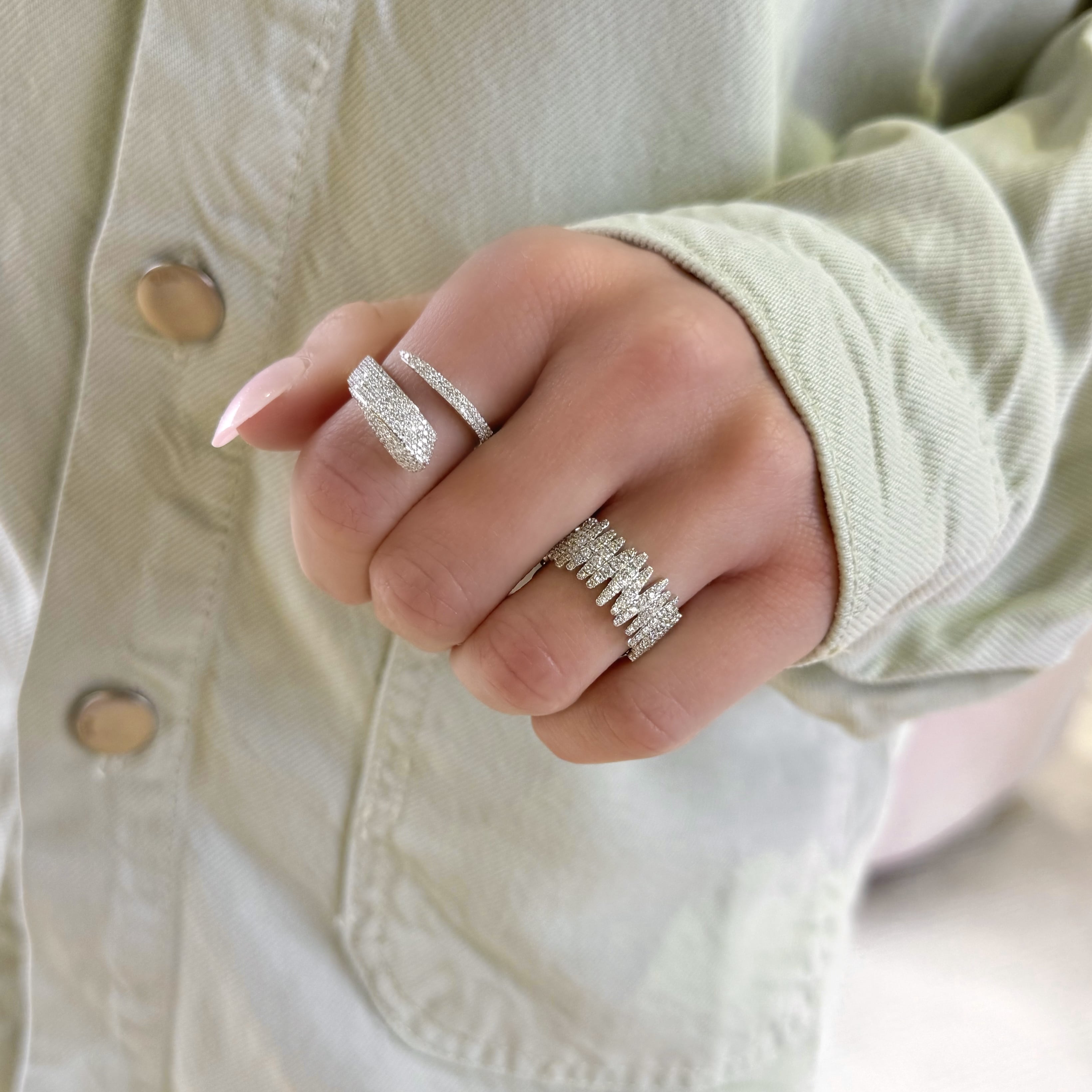 Pave Diamond Wrap Around Ring