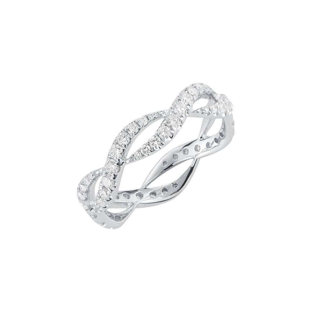 Twisted Diamond Eternity Band