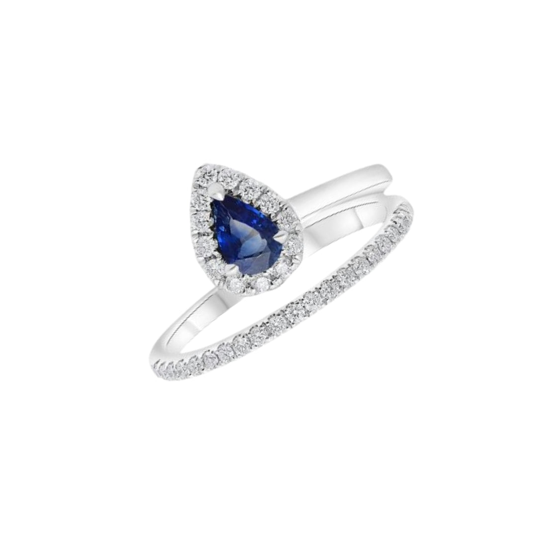 Sapphire and Diamond Wrap Ring