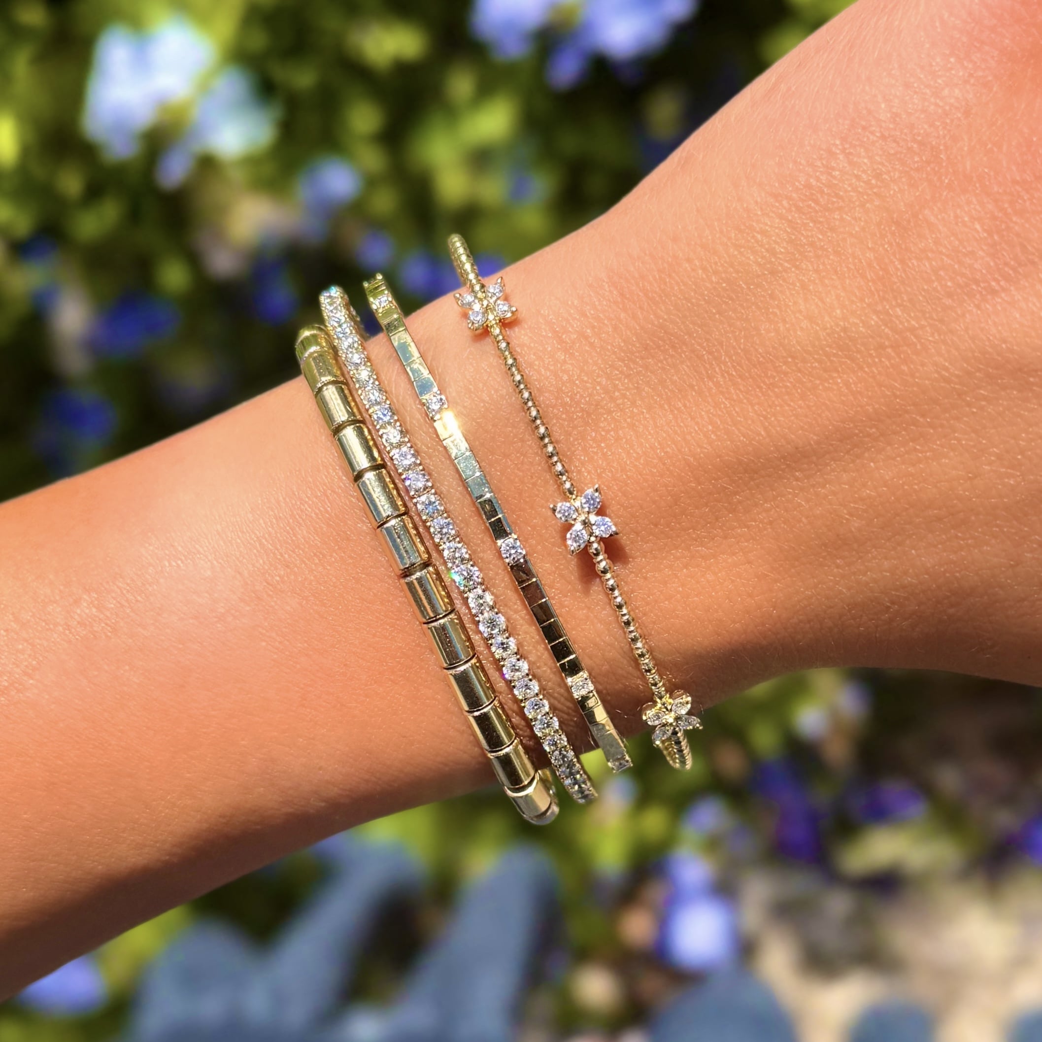 Diamond Station Flex Bangle