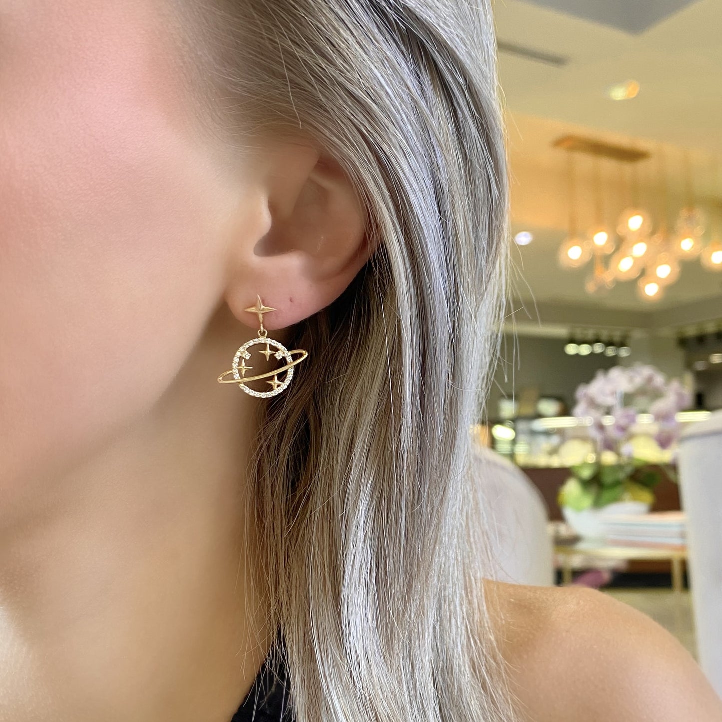 Diamond Galaxy Earrings – San Antonio Jewelry