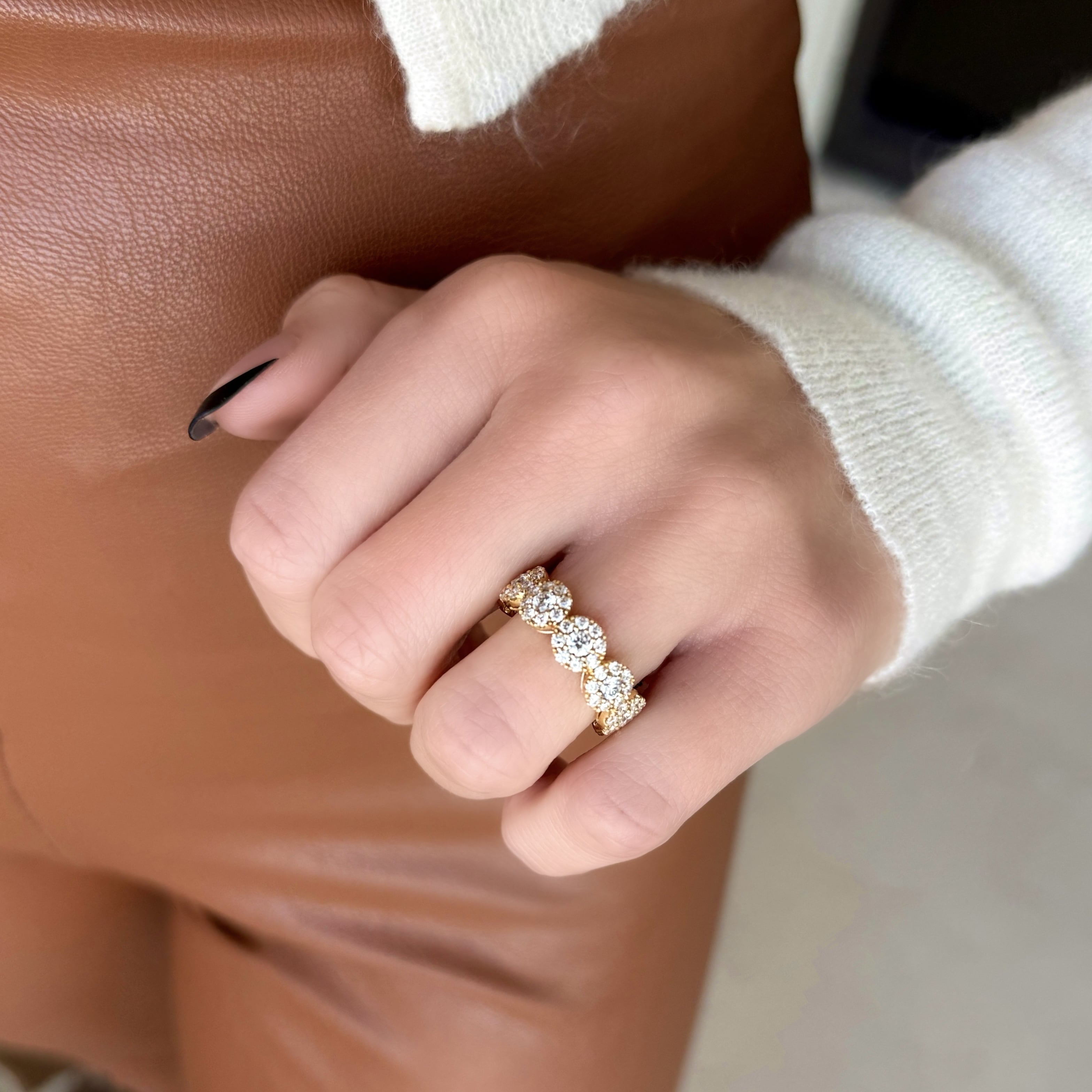 Diamond Halo Eternity Band