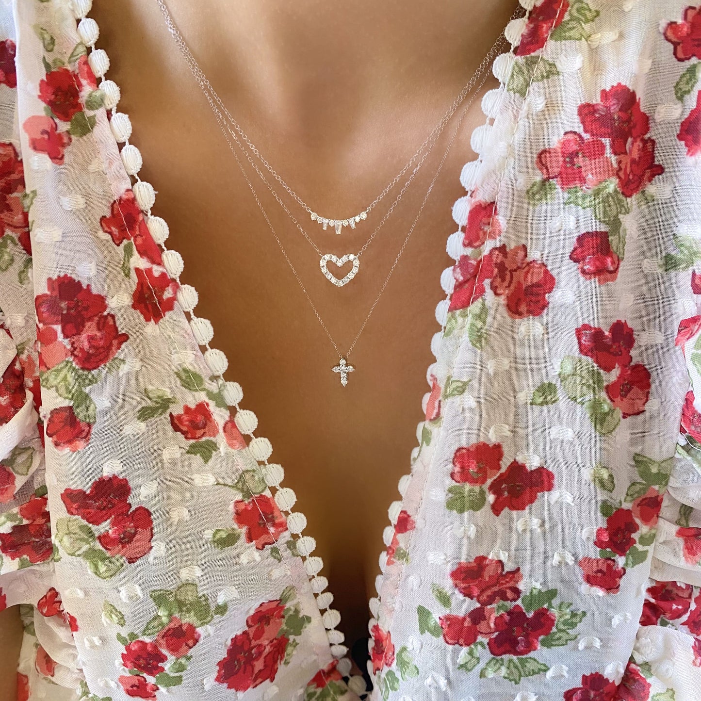 Baby Diamond Cross Necklace