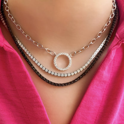 Diamond Circle Chain Necklace