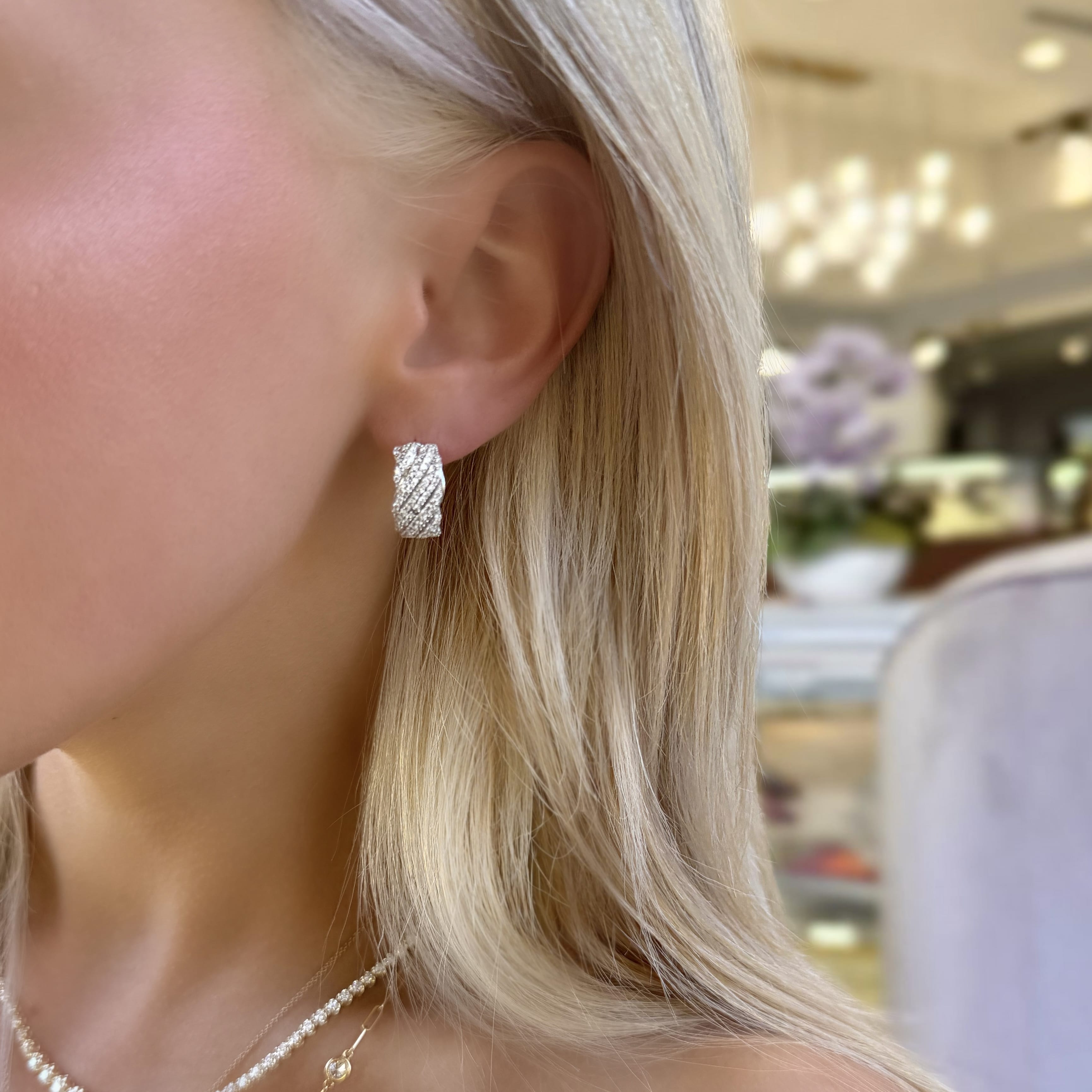 Wavy Diamond Bombe Hoops