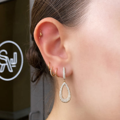 Pavé Diamond Drop Earrings