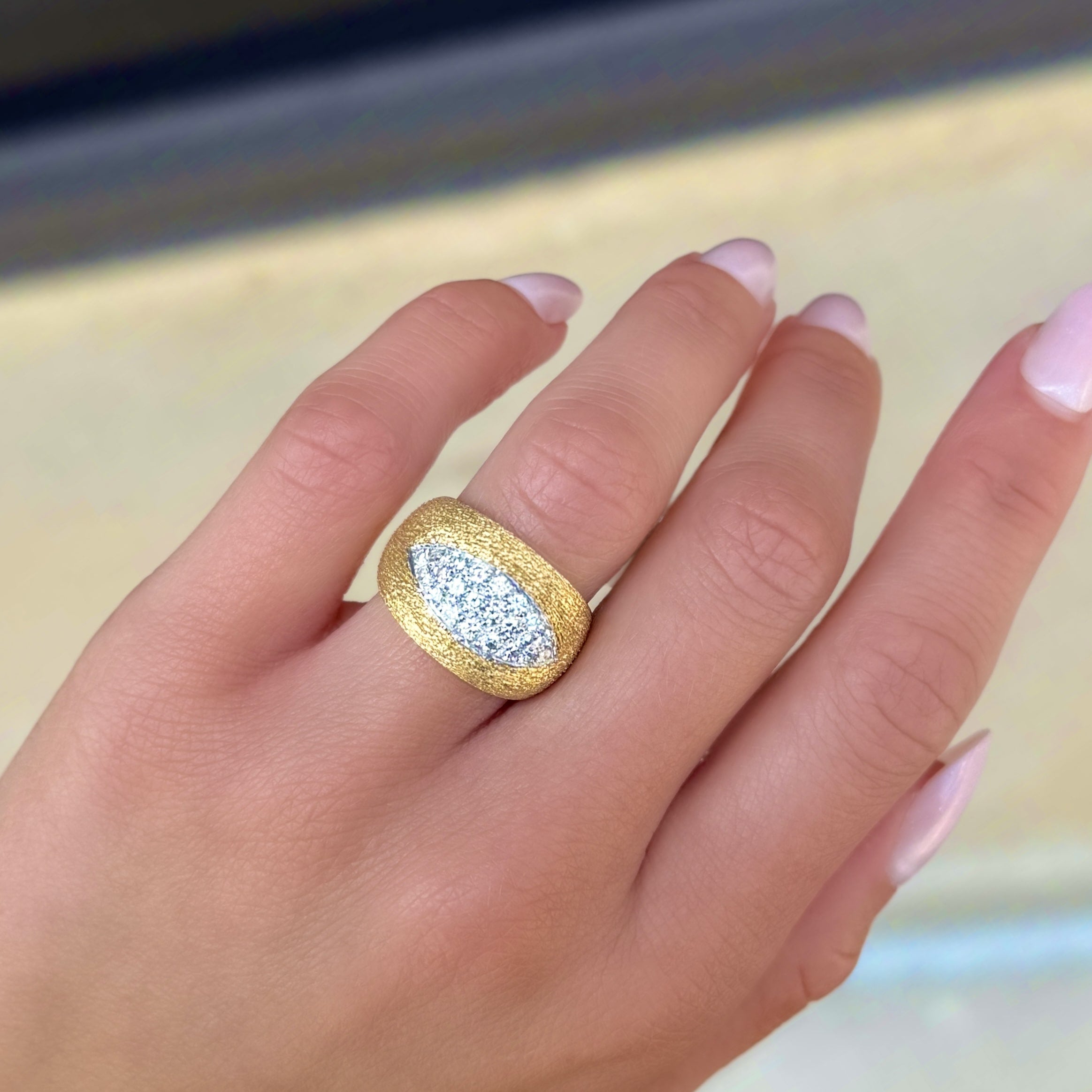 Pave Diamond Eye Ring