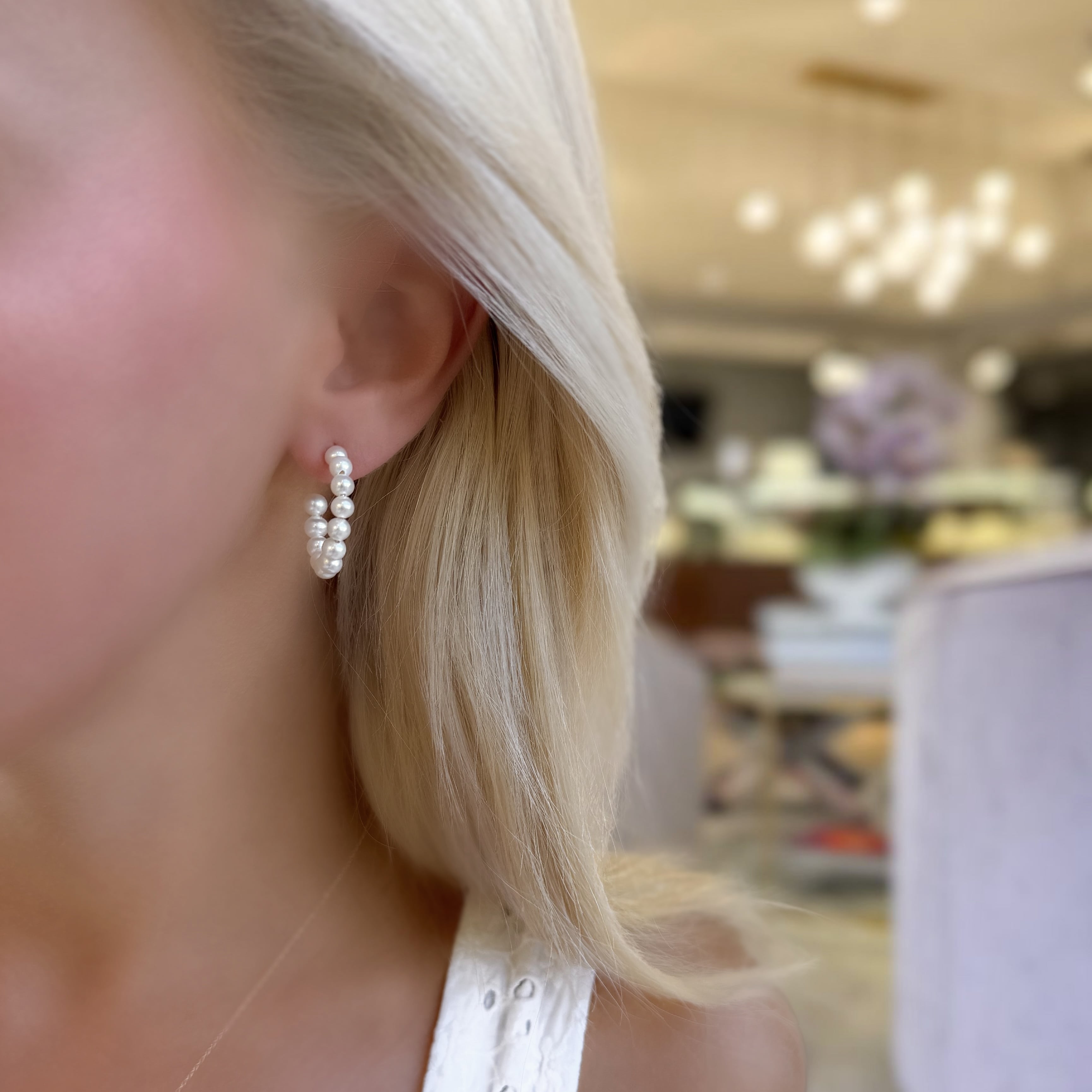 Freshwater Pearl Hoops