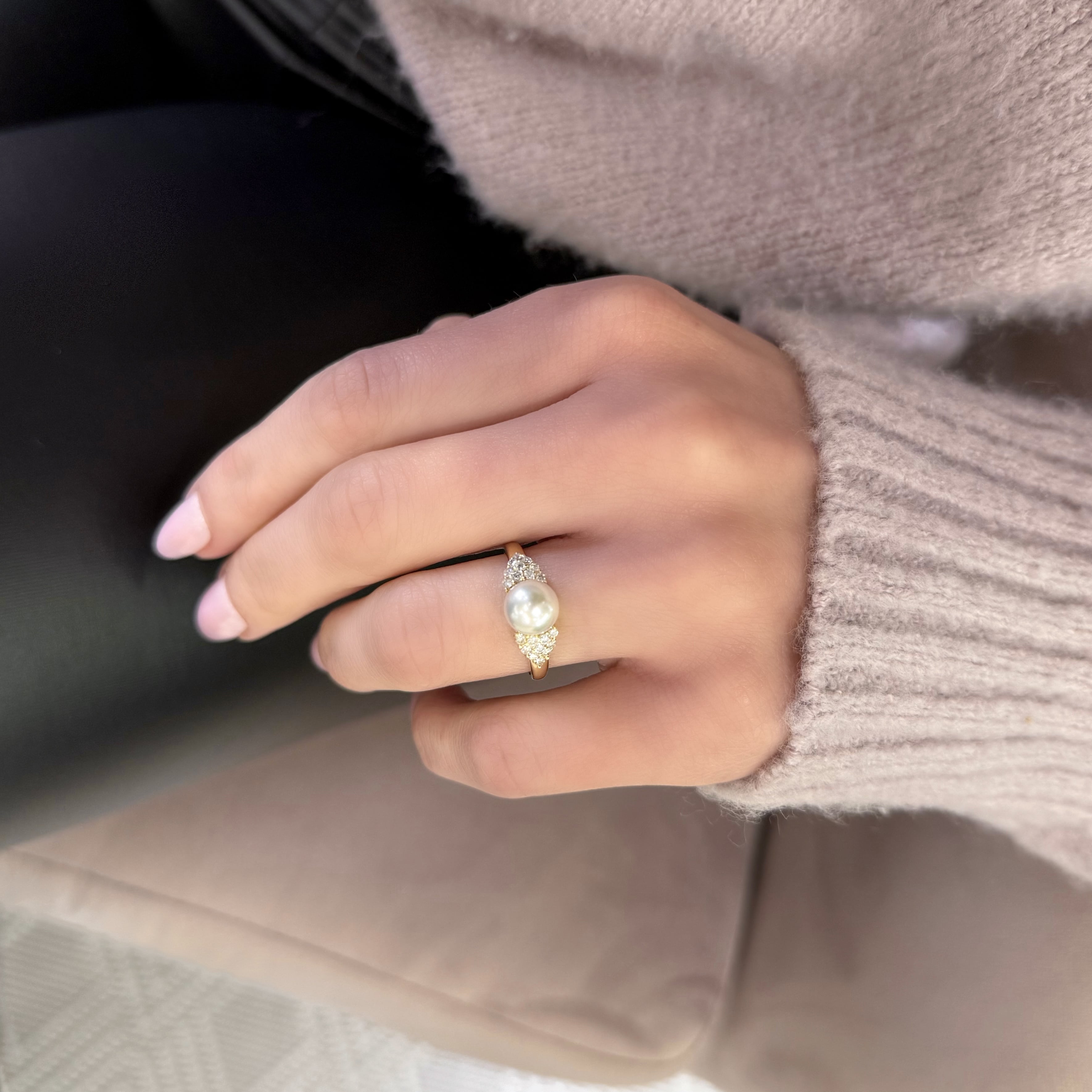 Pearl and Diamond Ring