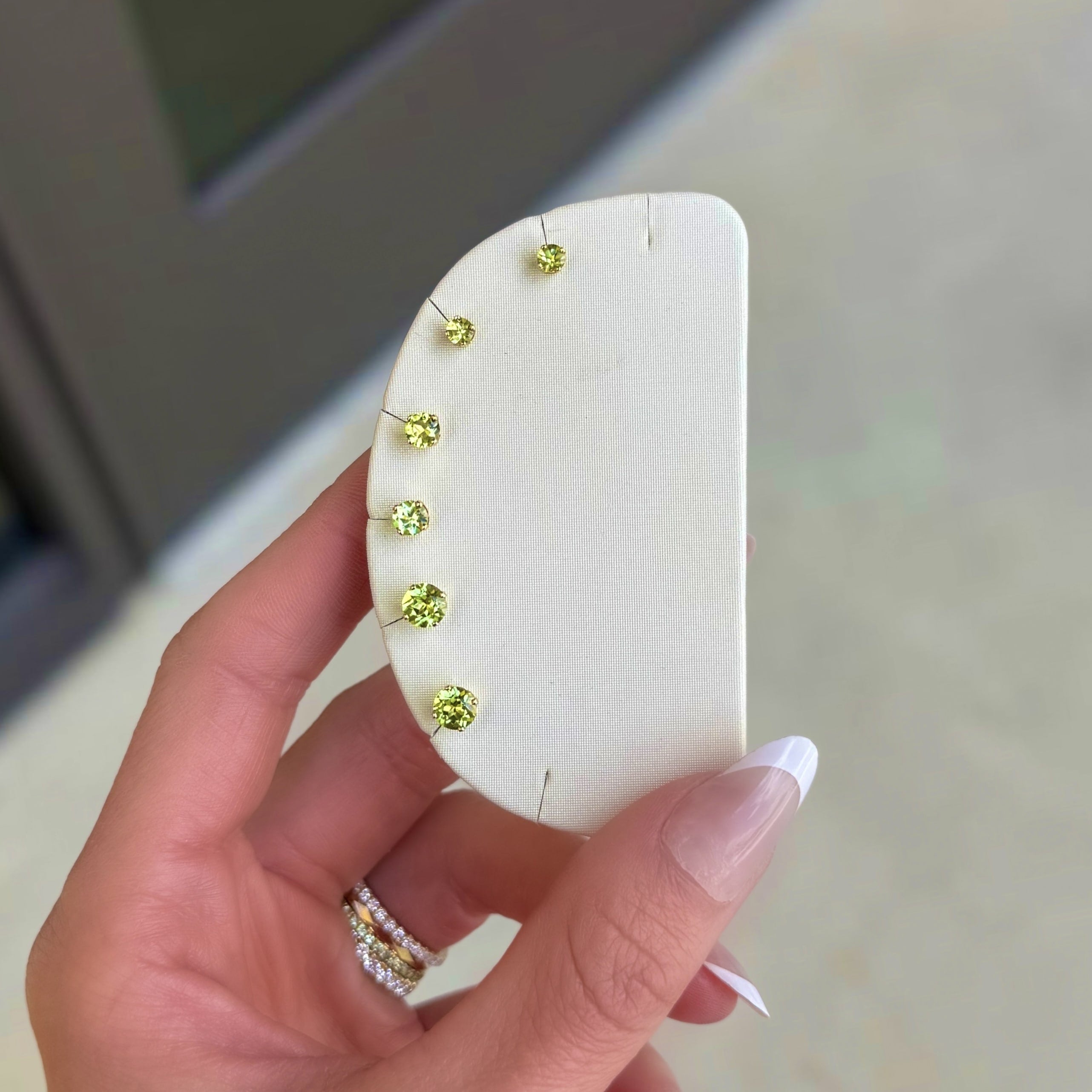 Peridot Birthstone Studs