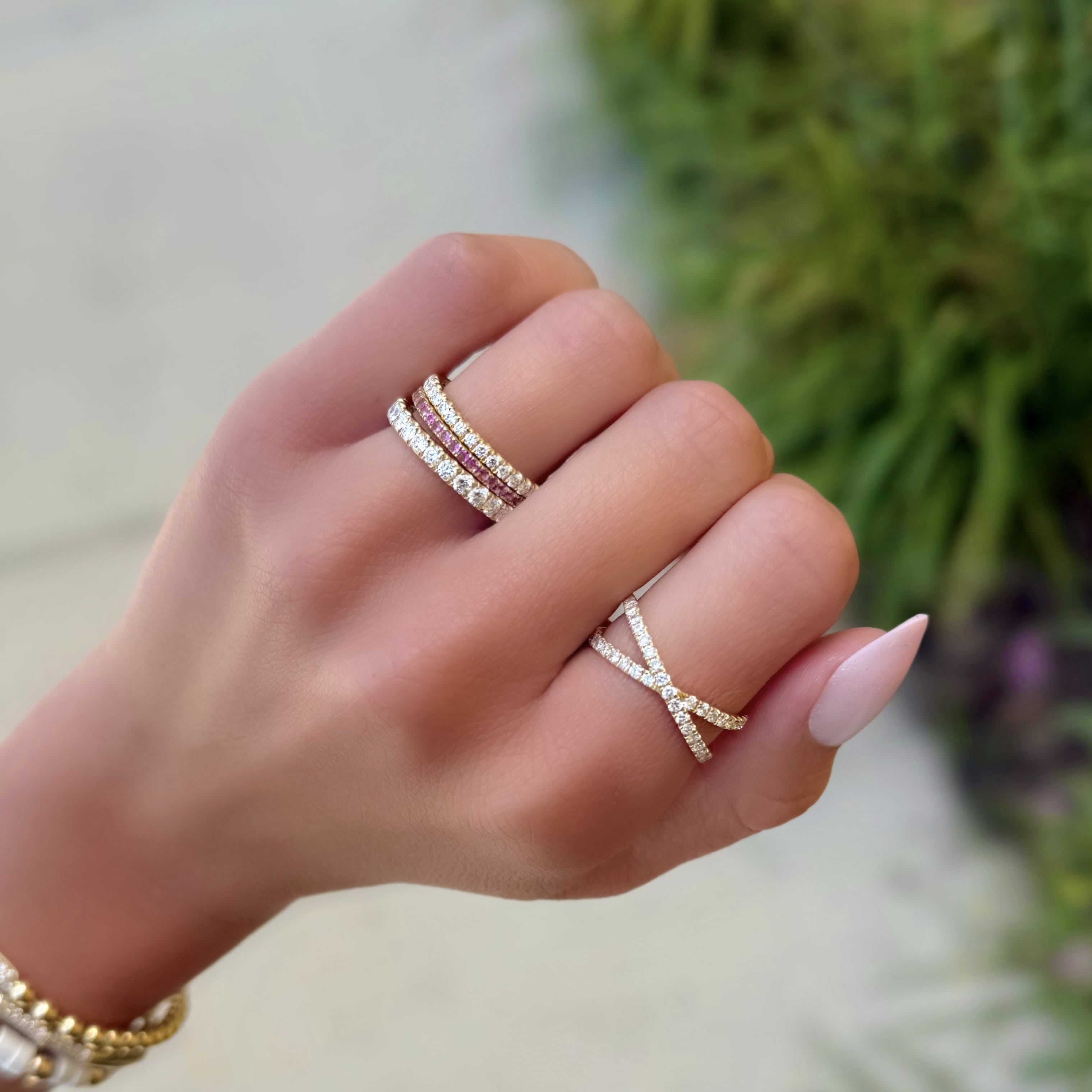 Half-Carat Round Diamond Band