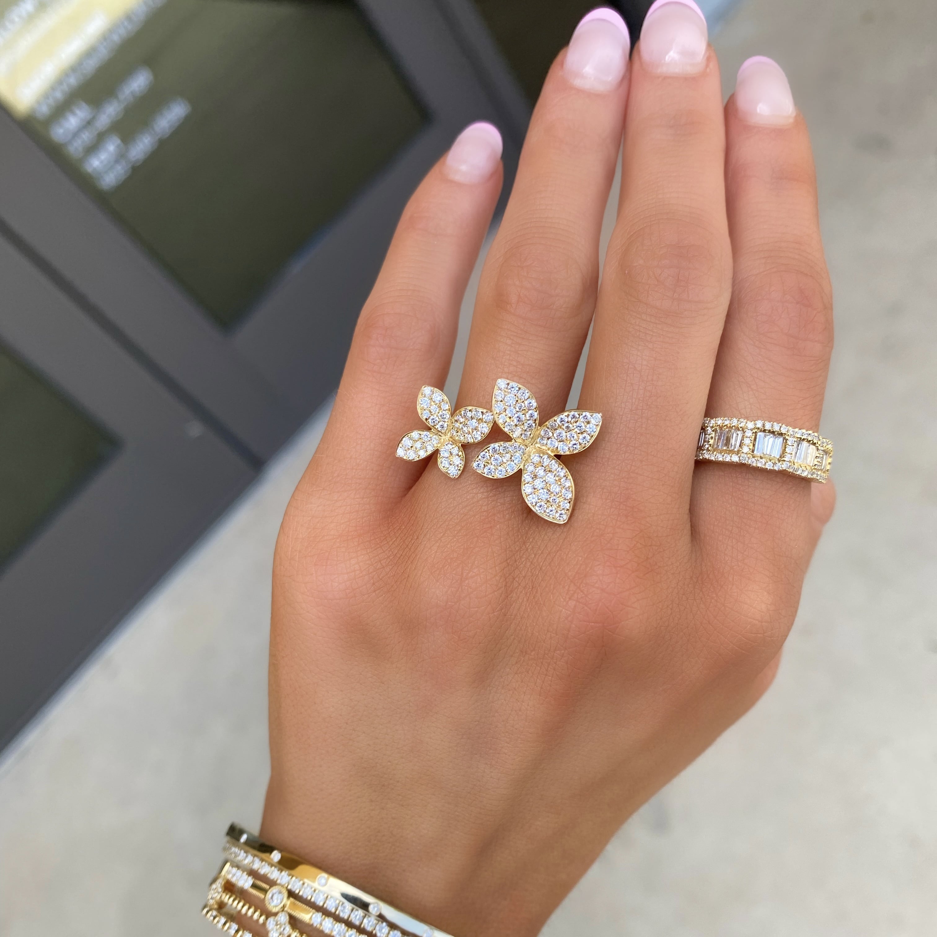 Baguette and Round Diamond Ring