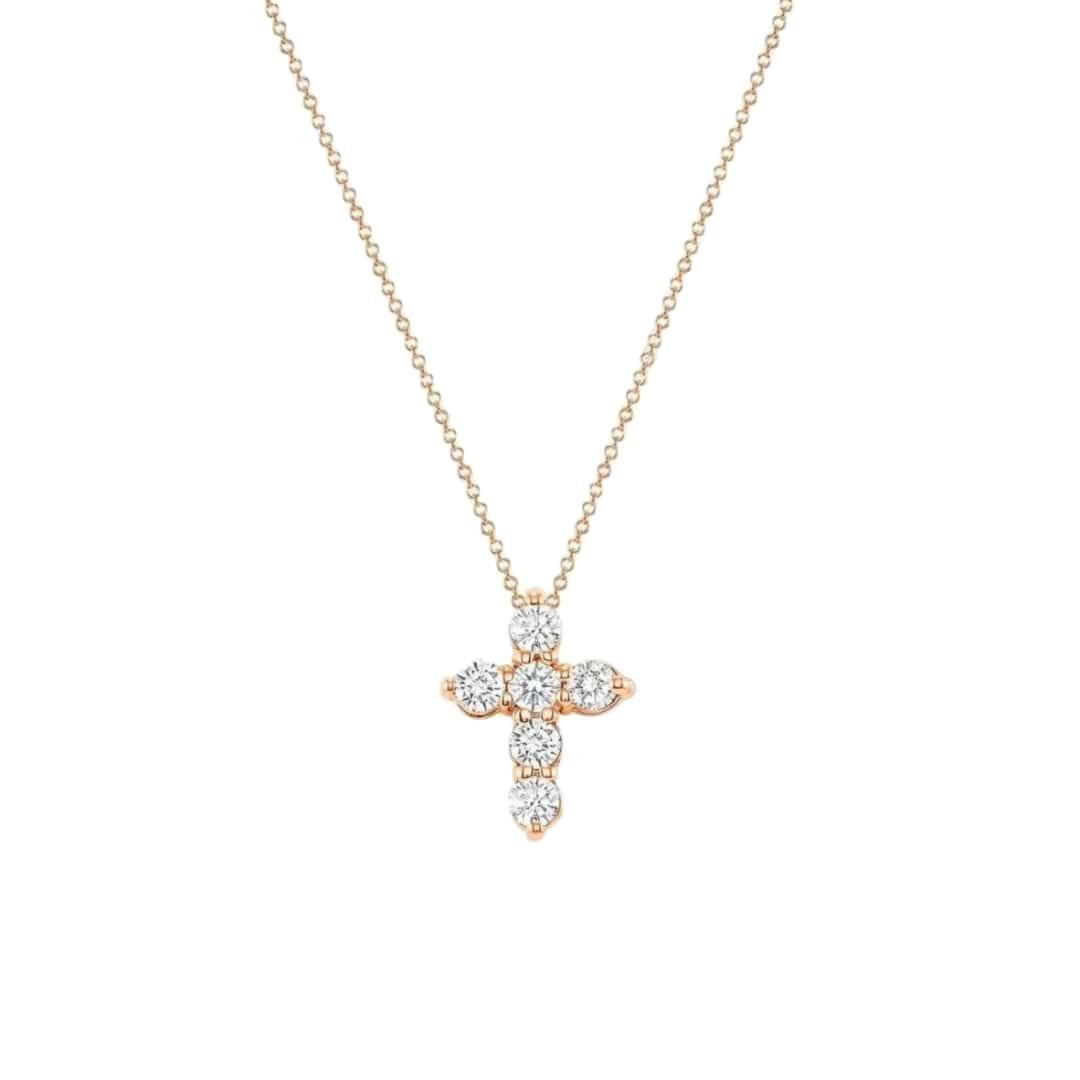 Baby Diamond Cross Necklace