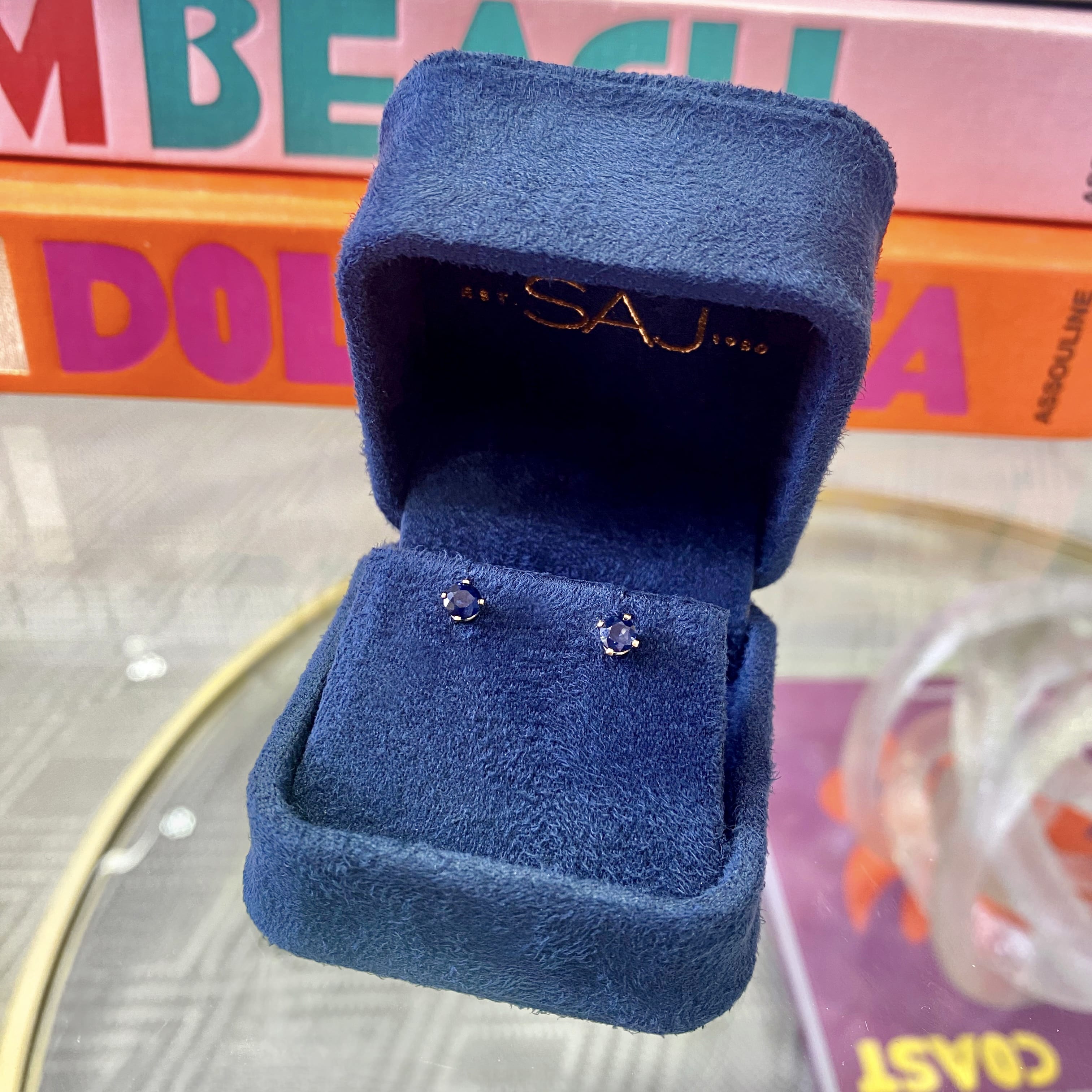 Sapphire Birthstone Studs