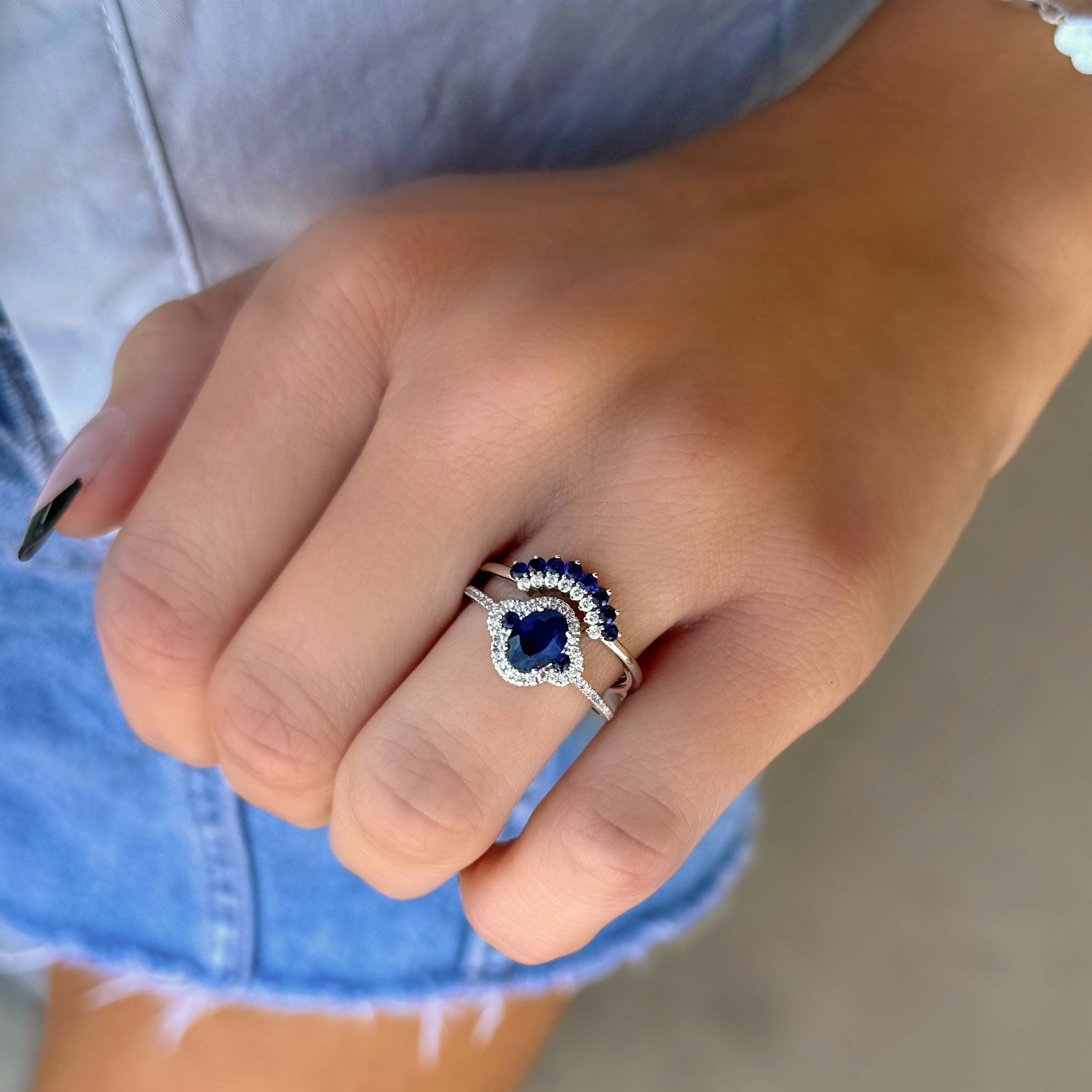 Oval Sapphire and Diamond Ring