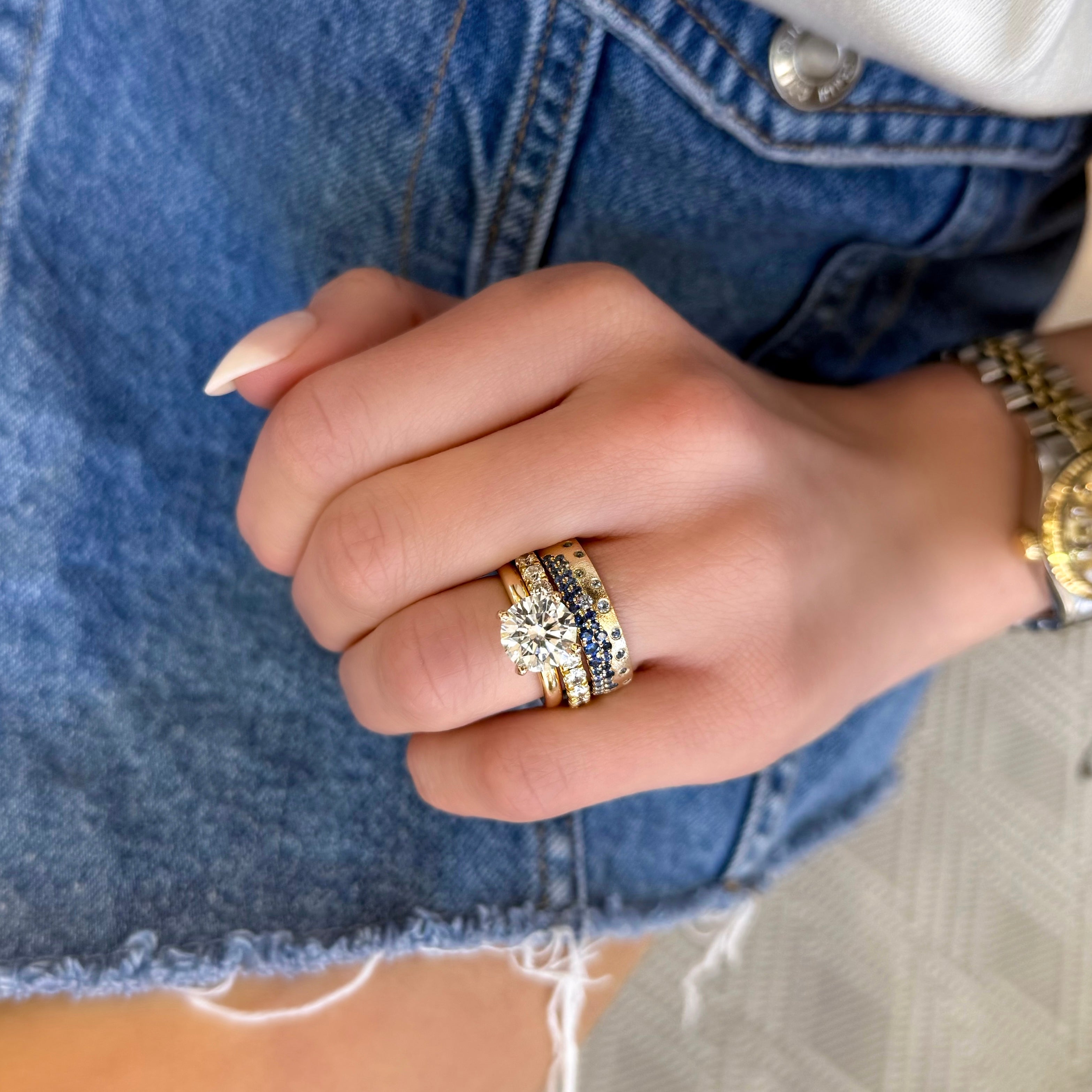 Sapphire Confetti Ring