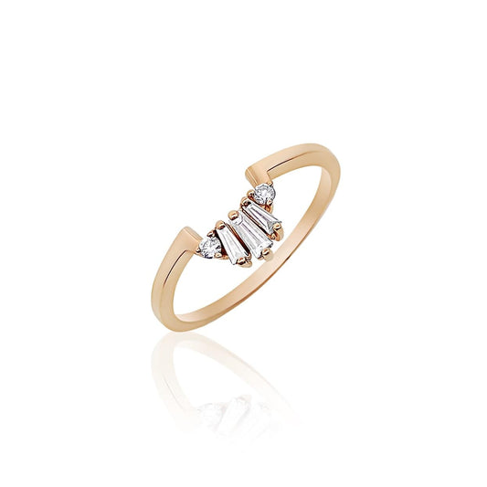 Rose Gold Diamond Accent Band