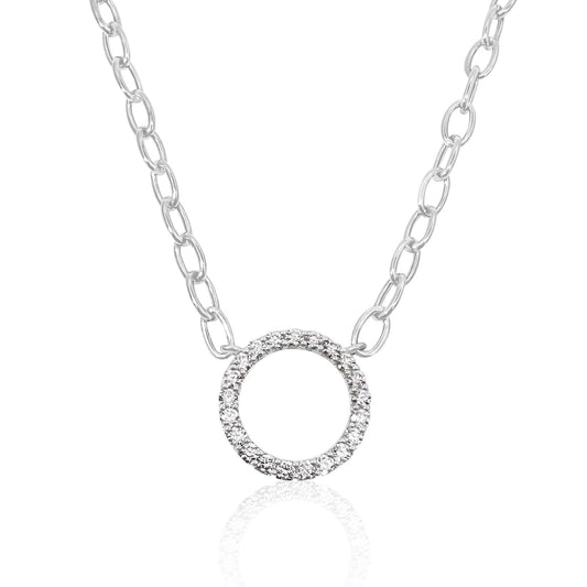 Diamond Circle Chain Necklace